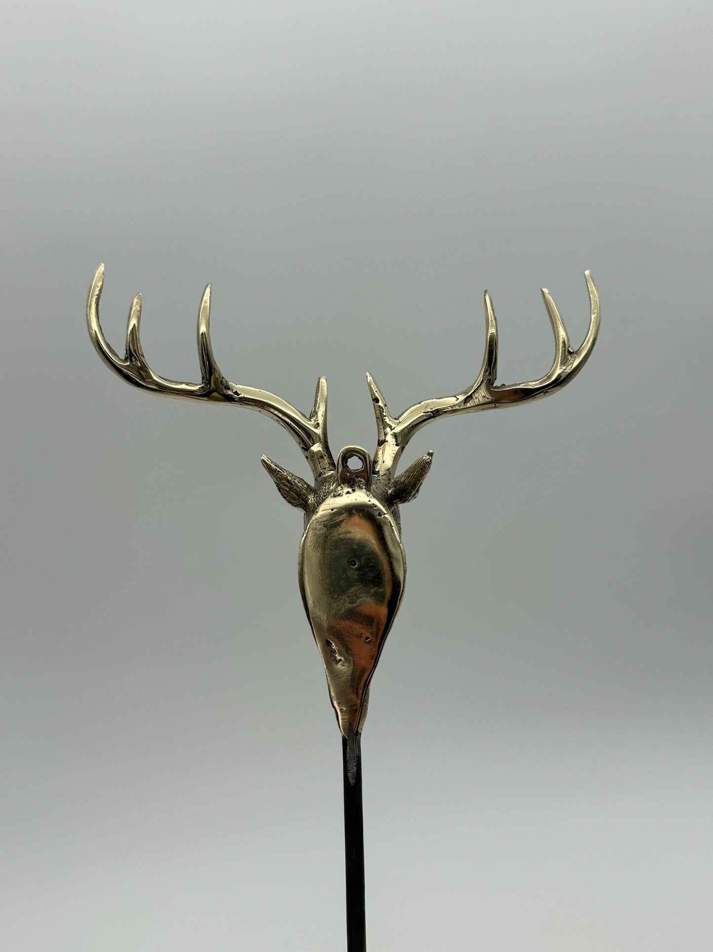 Deer, Elk, Moose on spike for Garden, Planter, Pot, Bronze Handmade