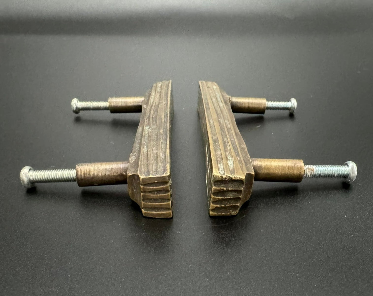 Wood Look Rectangular Door Handle 10cm