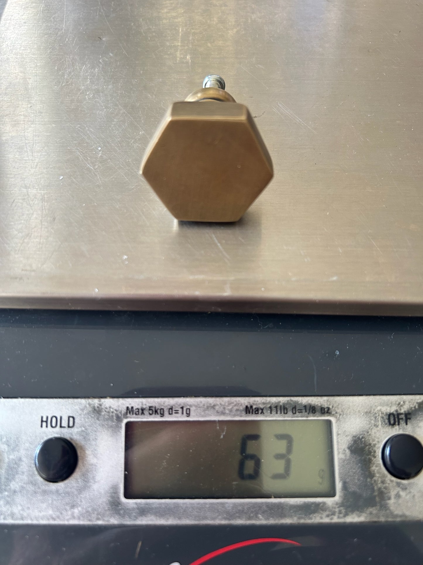 Hexagonal Door Knob 3cm diameter