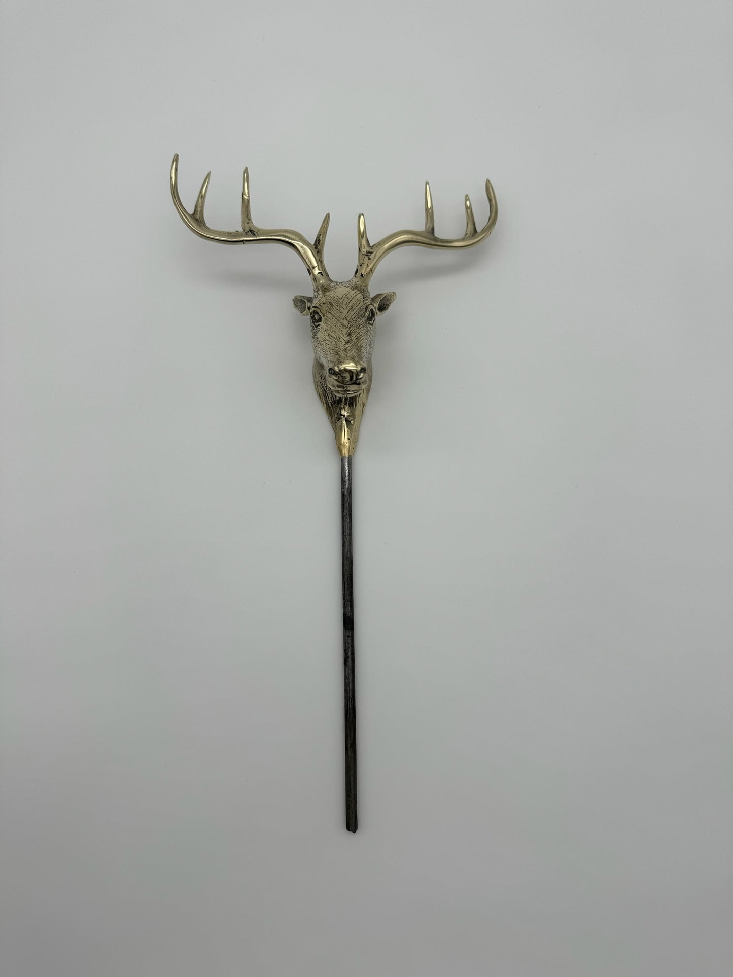 Deer, Elk, Moose on spike for Garden, Planter, Pot, Bronze Handmade