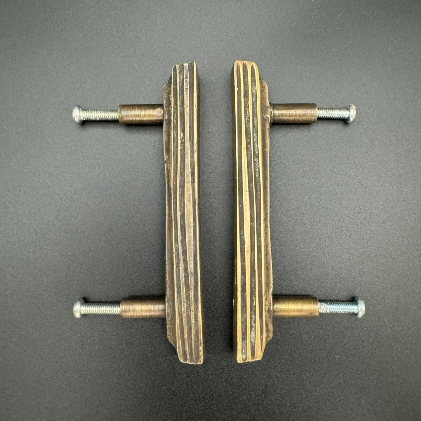 Wood Look Rectangular Door Handle 10cm