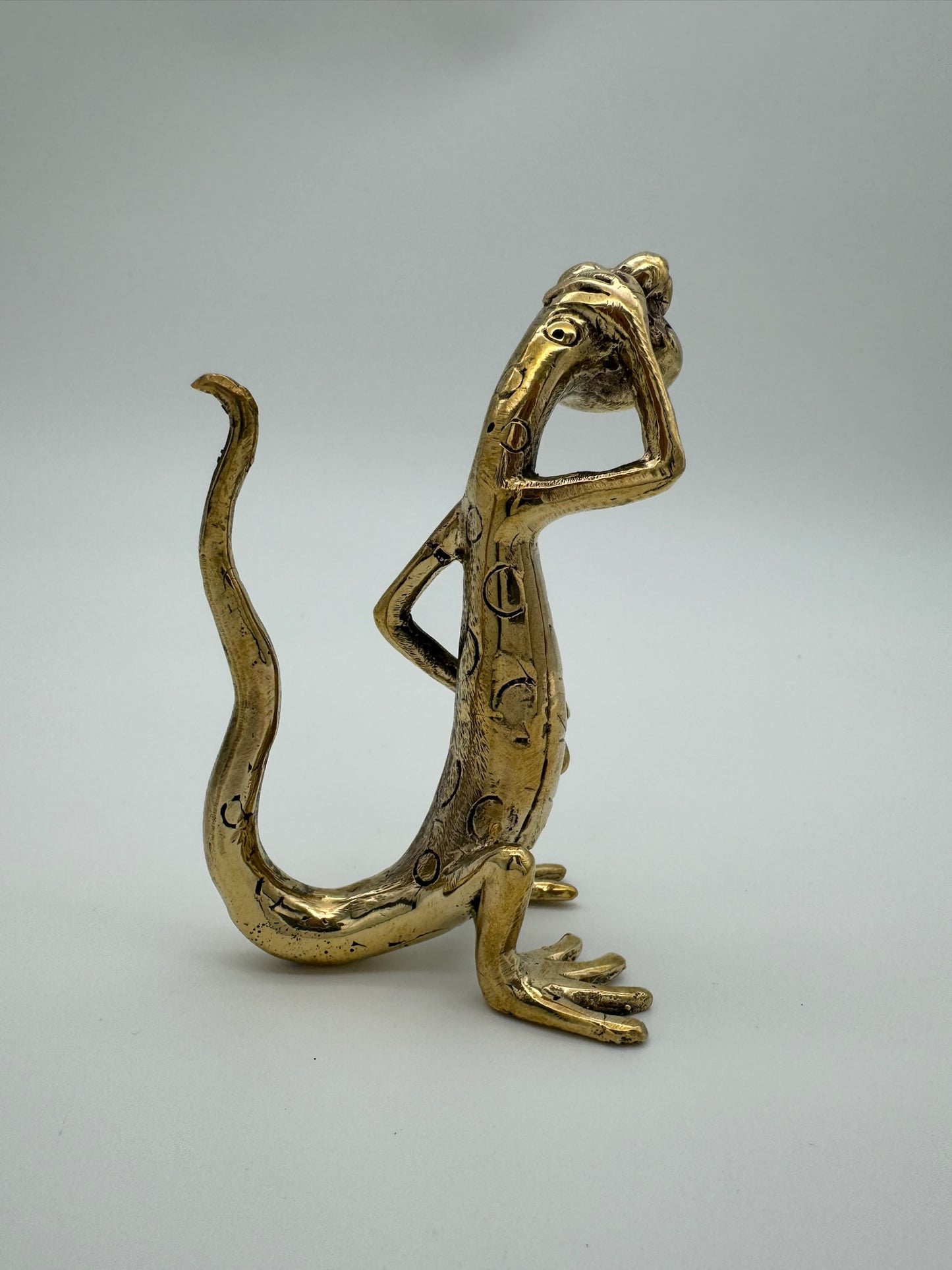 Oscar the Lizard, Bronze Handmade, 15cm