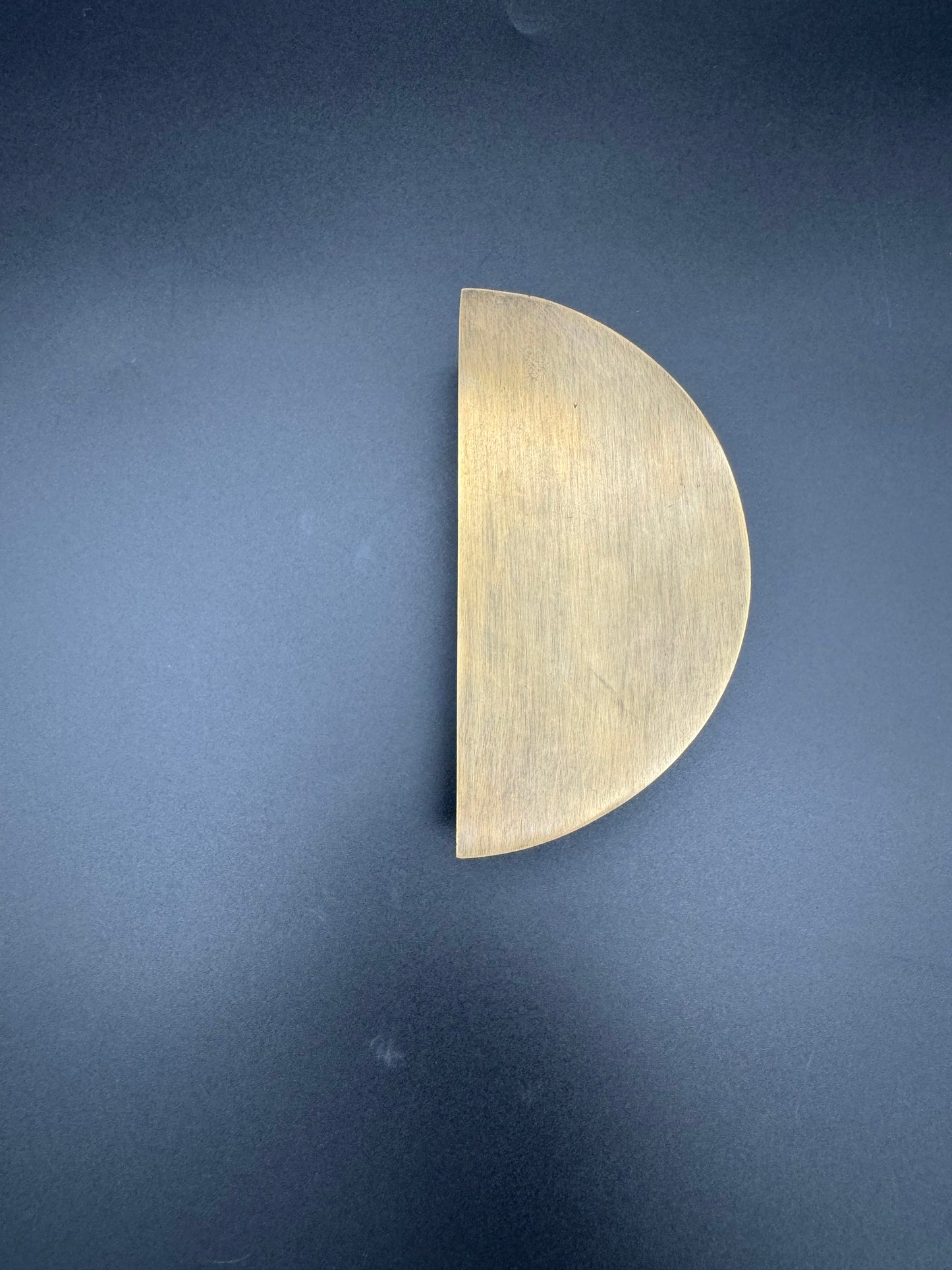 Semi Circle Flat Brass Pull, 12cm