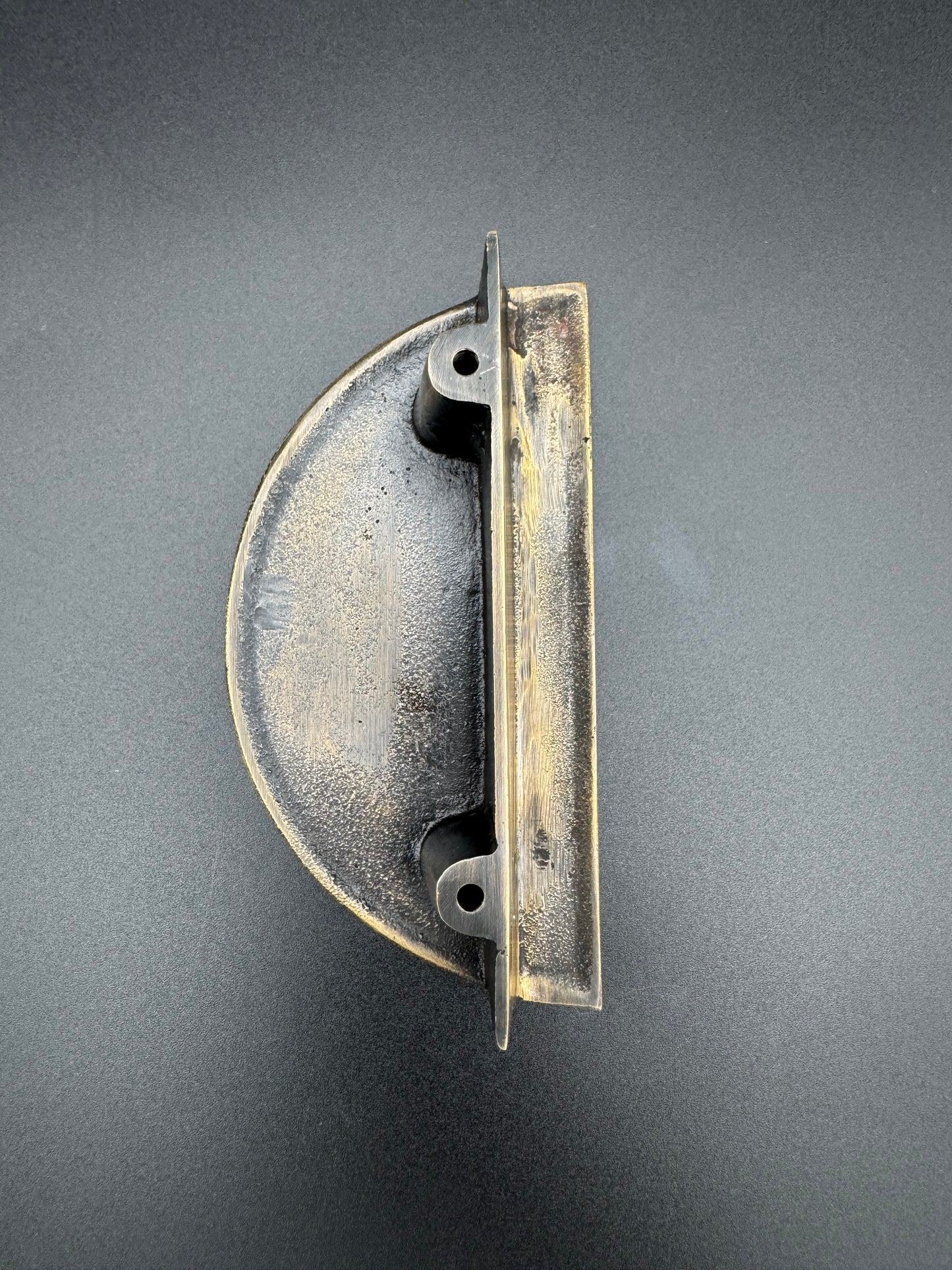 Semi Circle Flat Brass Pull, 12cm