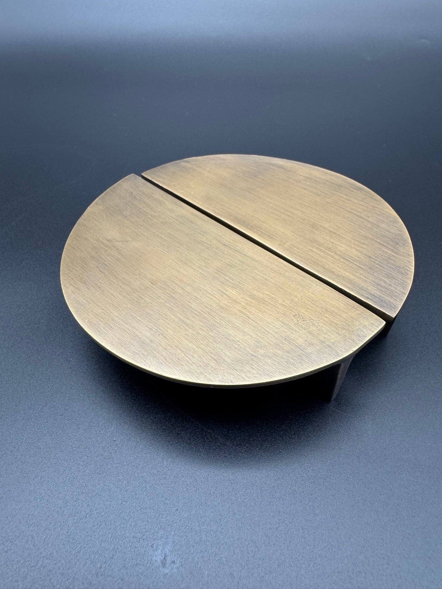 Semi Circle Flat Brass Pull, 12cm