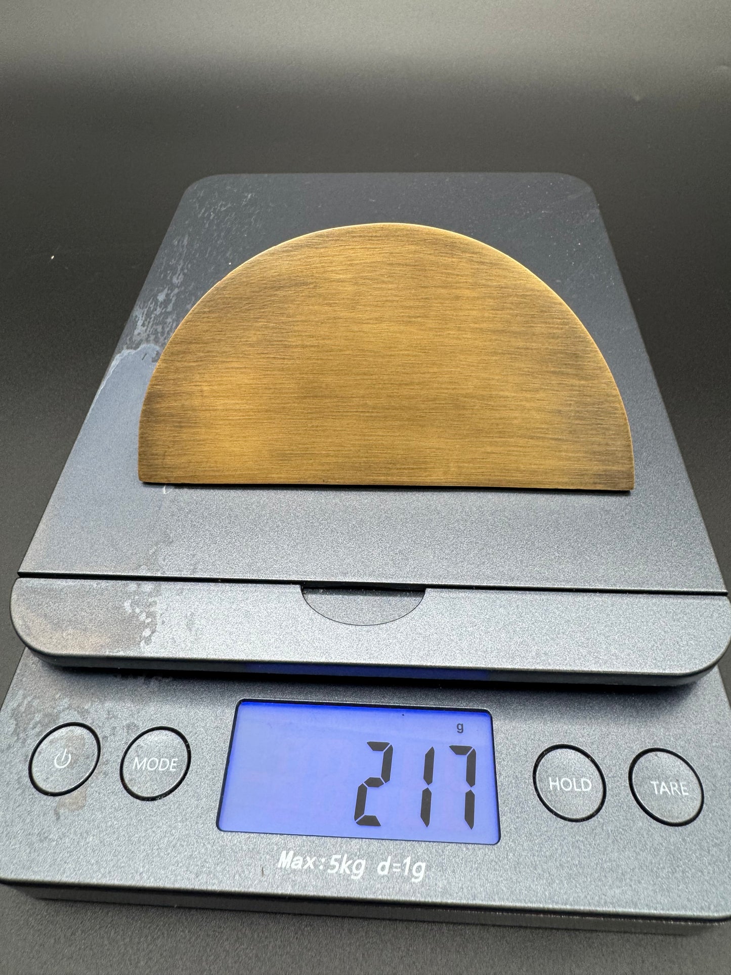 Semi Circle Flat Brass Pull, 12cm