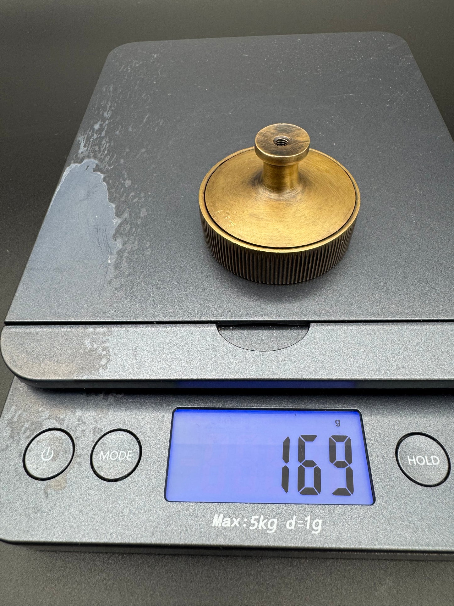 Circle Flat Thick Brass Knob, 5cm