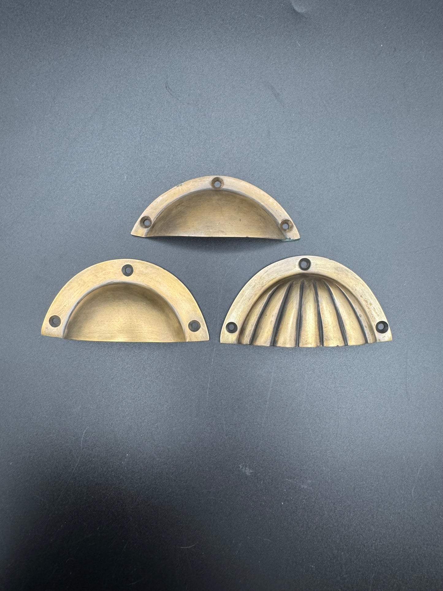 Concave Arc Brass Cup Pull, 9cm