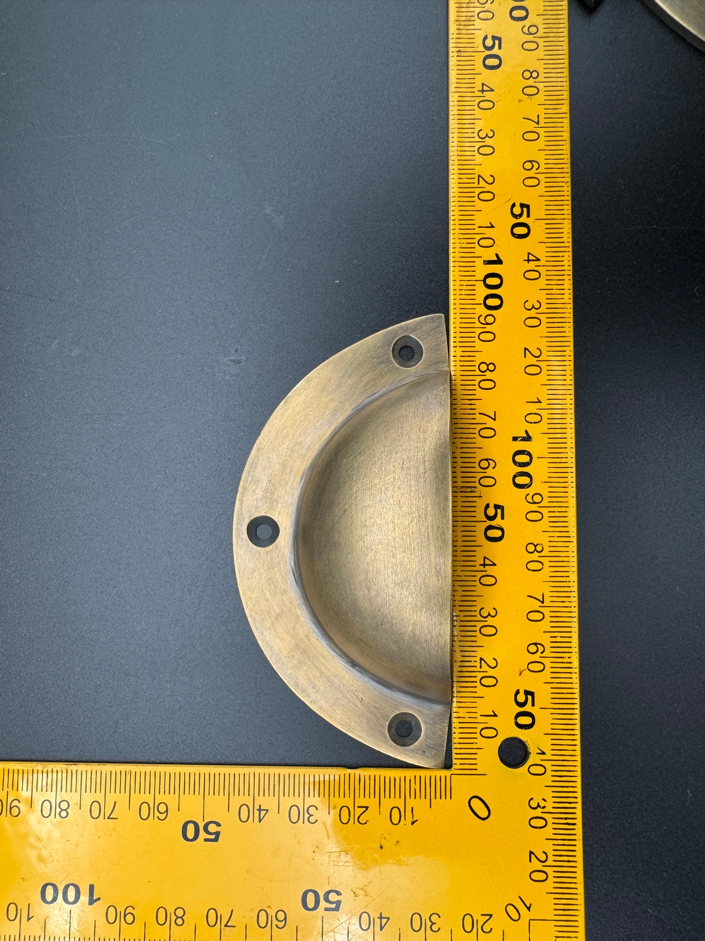 Concave Arc Brass Cup Pull, 9cm