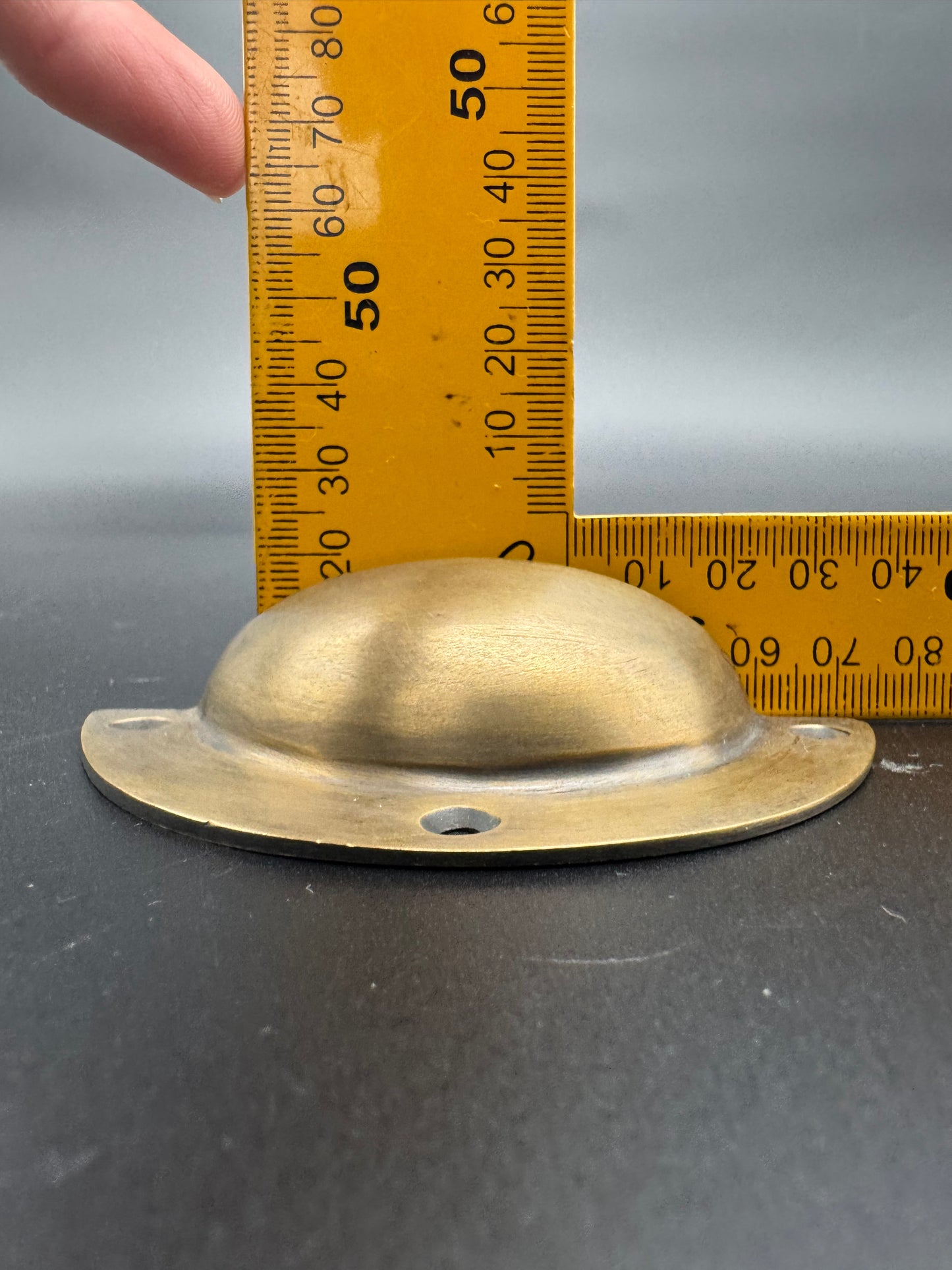 Concave Arc Brass Cup Pull, 9cm