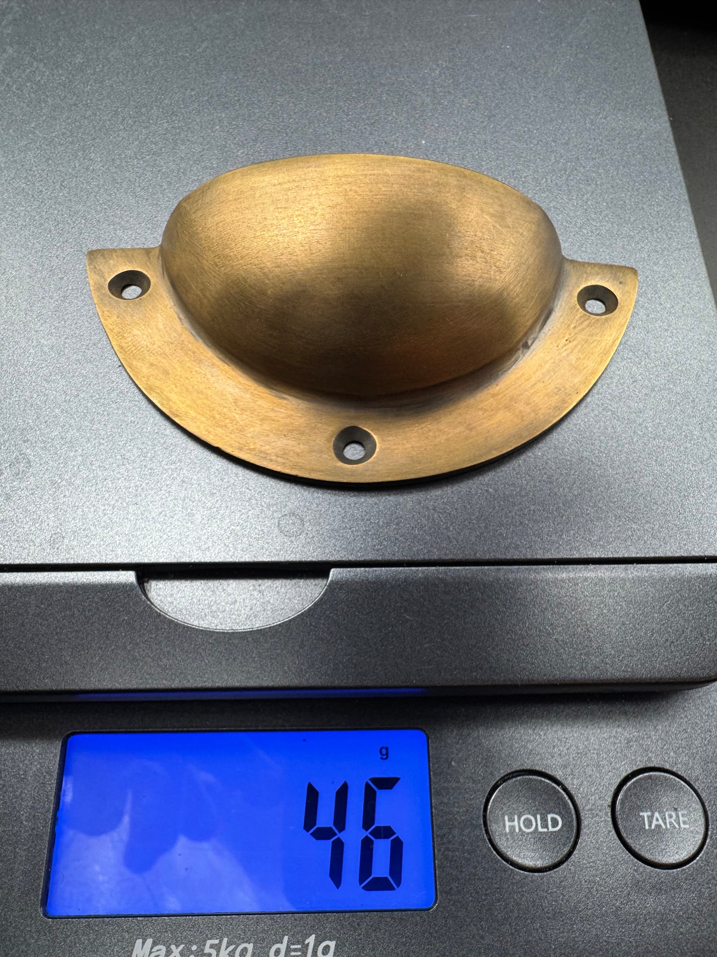 Concave Arc Brass Cup Pull, 9cm