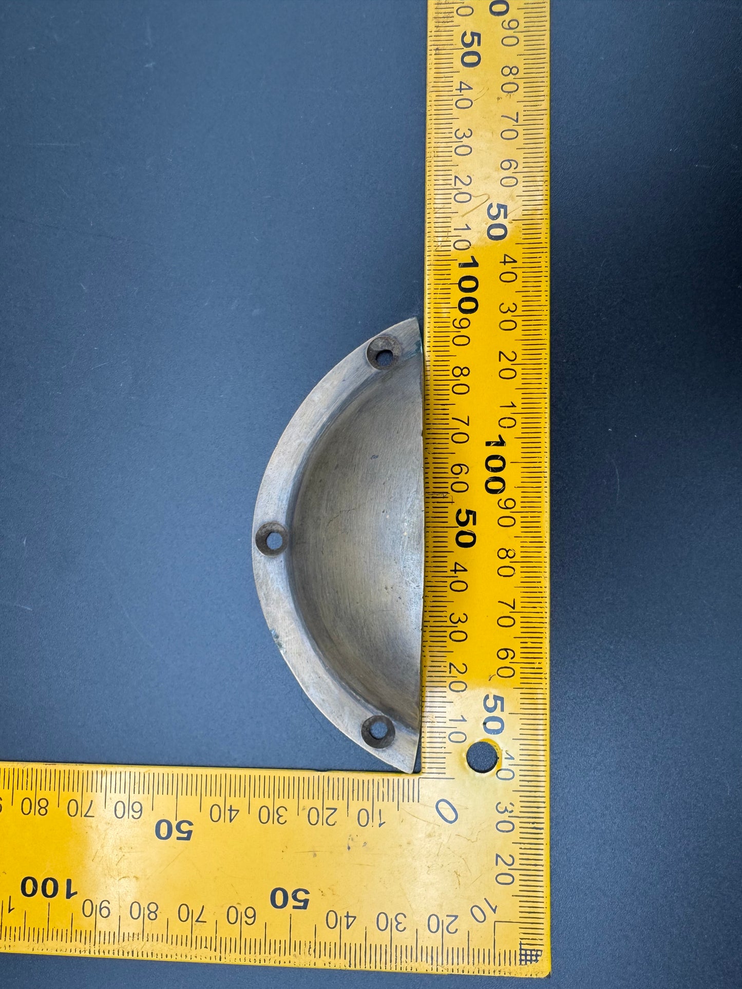 Convex Arc Brass Cup Pull, 9cm