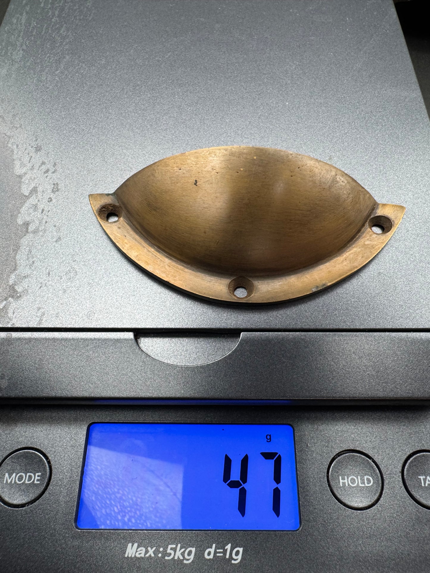 Convex Arc Brass Cup Pull, 9cm