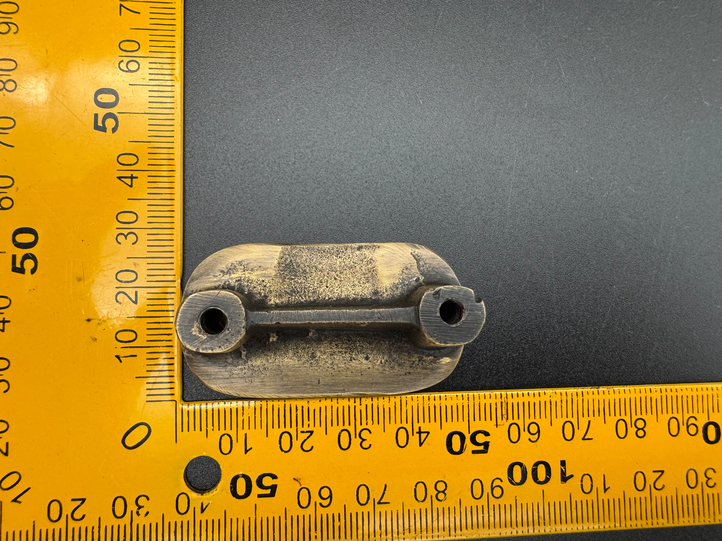 Flat Cylinder Brass Pull Knob, 5cm