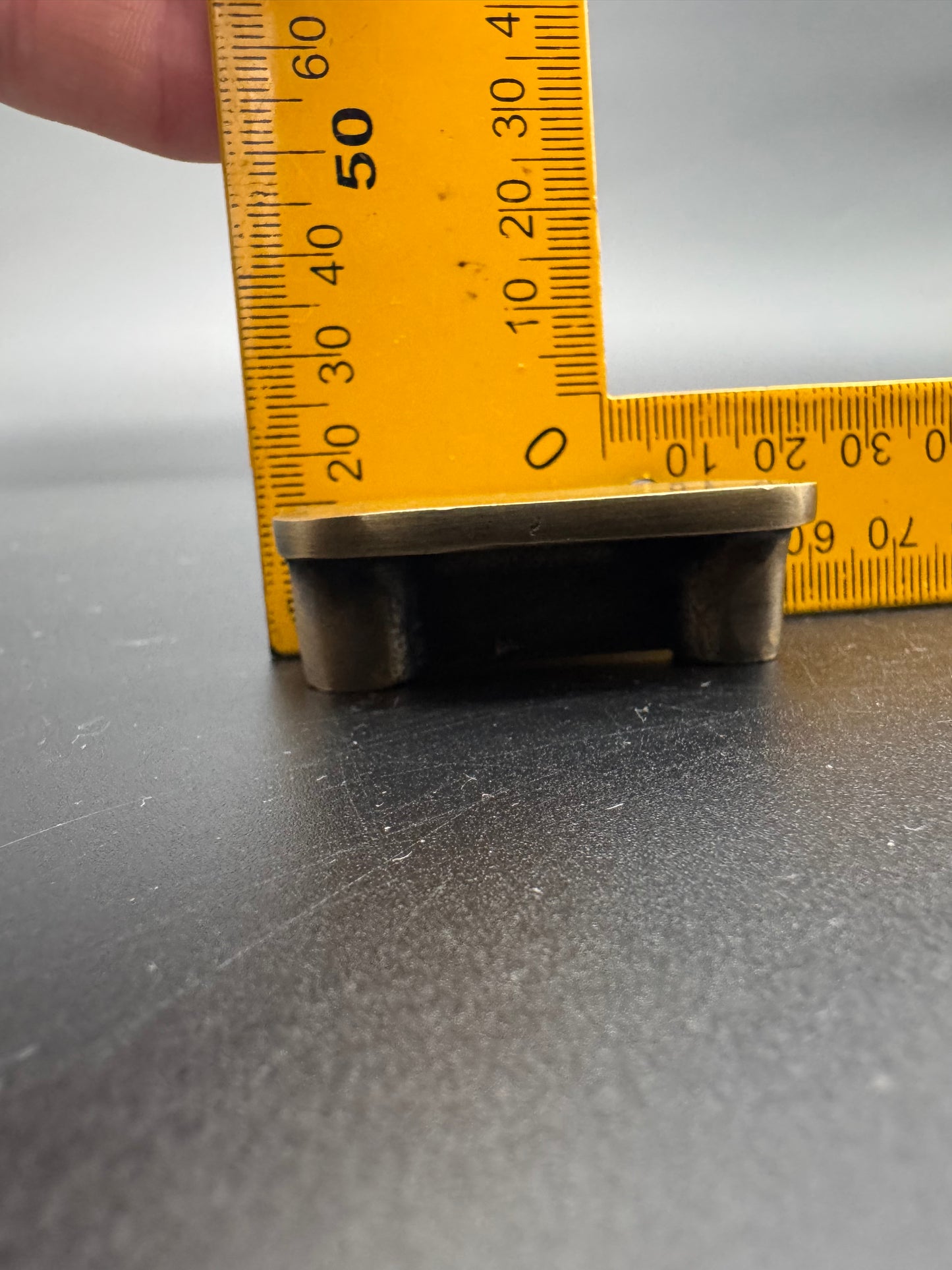 Flat Cylinder Brass Pull Knob, 5cm