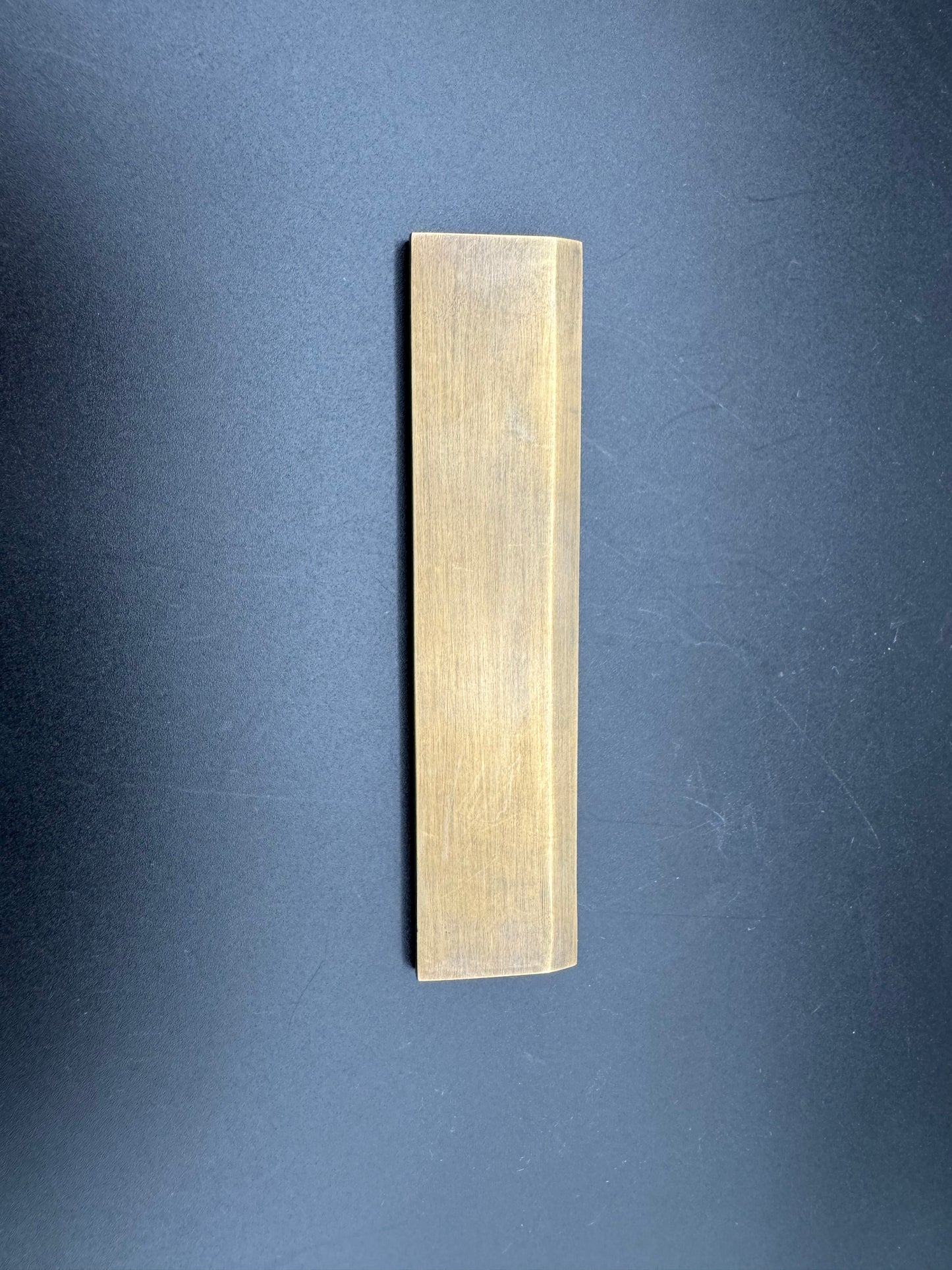 Square Wedge Brass Ledge Pull, 11.5cm