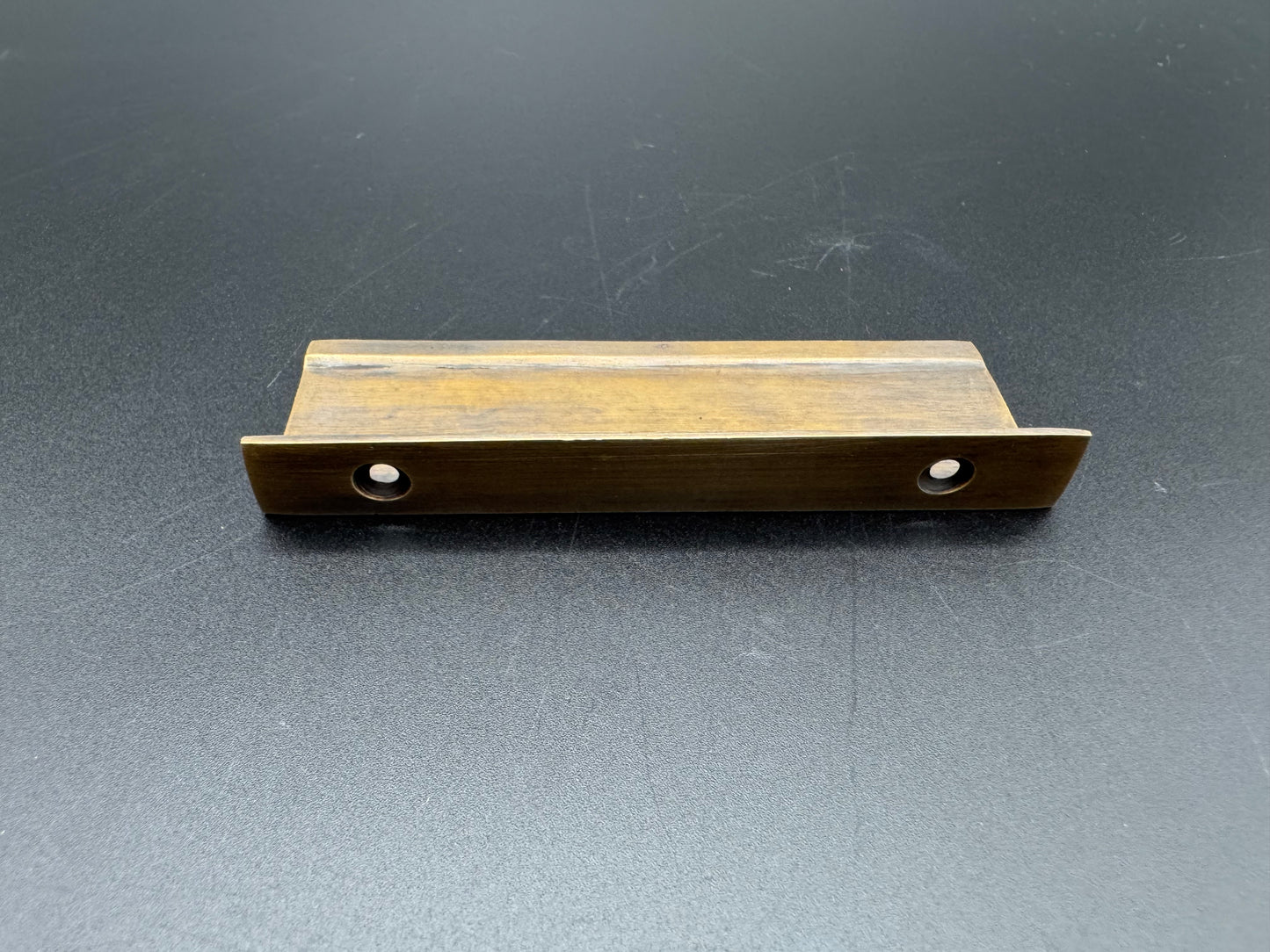 Flat Rectangle Brass Ledge Pull, 10cm