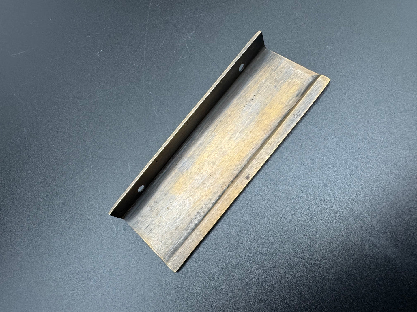 Flat Rectangle Brass Ledge Pull, 10cm
