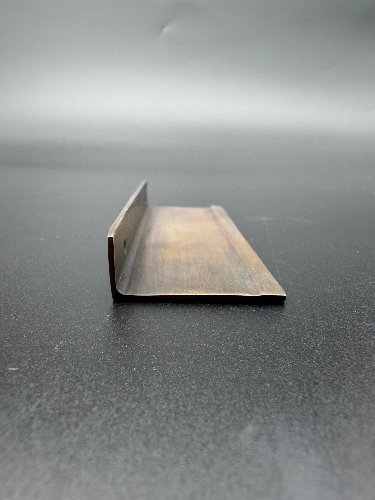 Flat Rectangle Brass Ledge Pull, 10cm