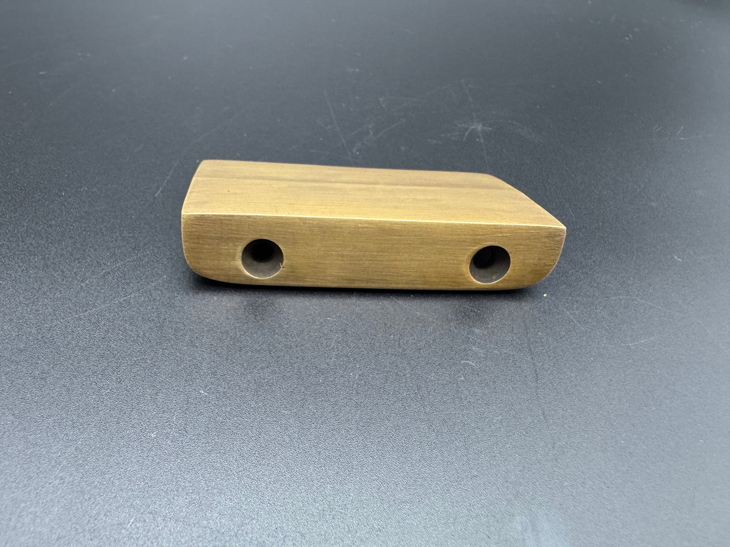 Square Edge Brass Ledge Pull, 7.4cm