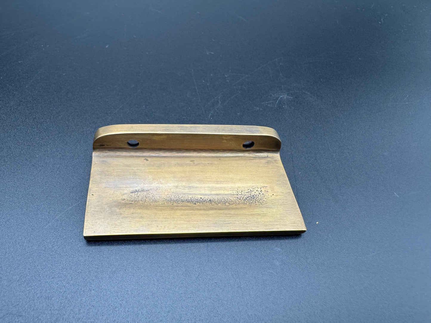 Square Edge Brass Ledge Pull, 7.4cm