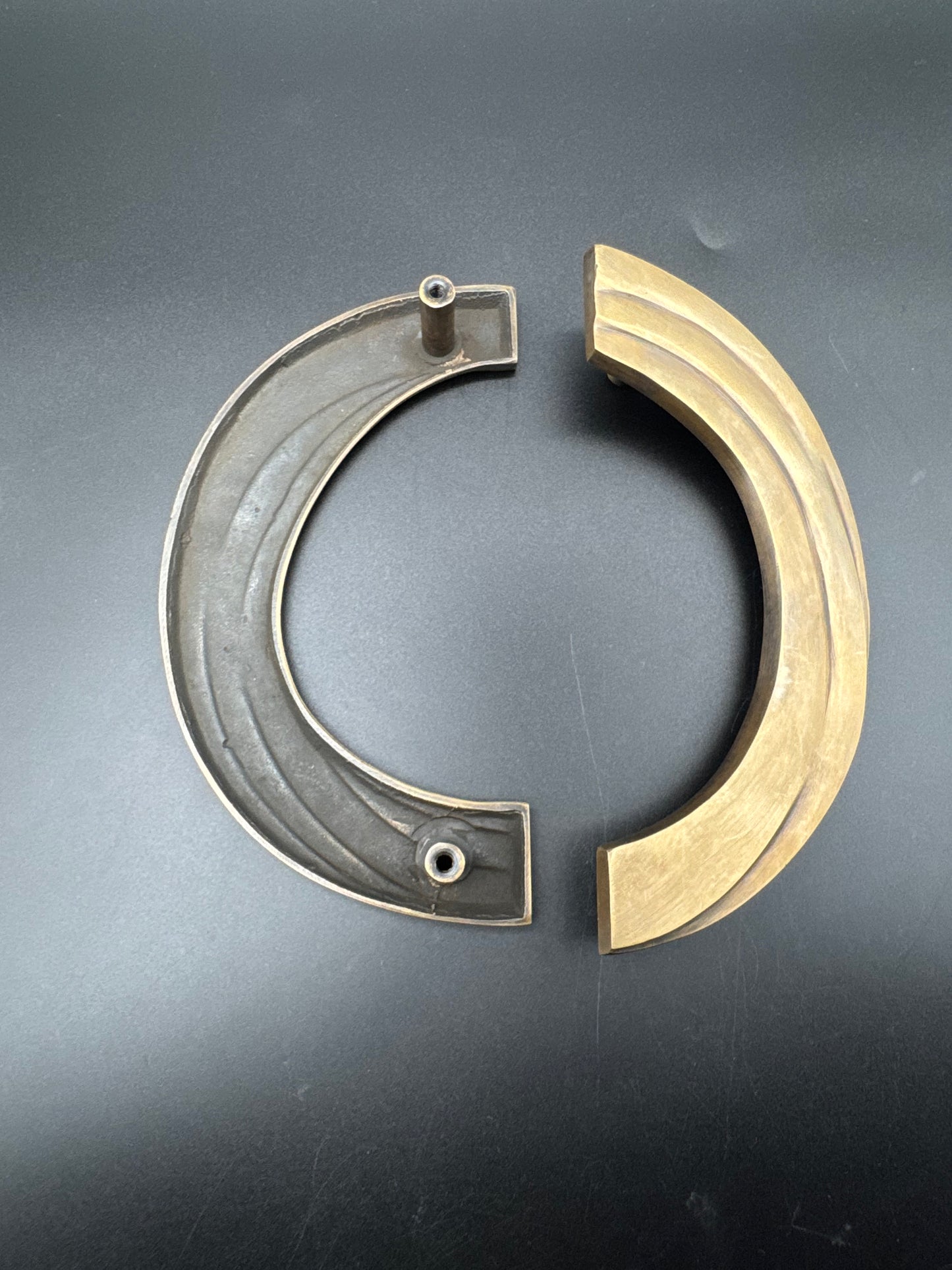 Semi Circle Brass Pull, 17cm