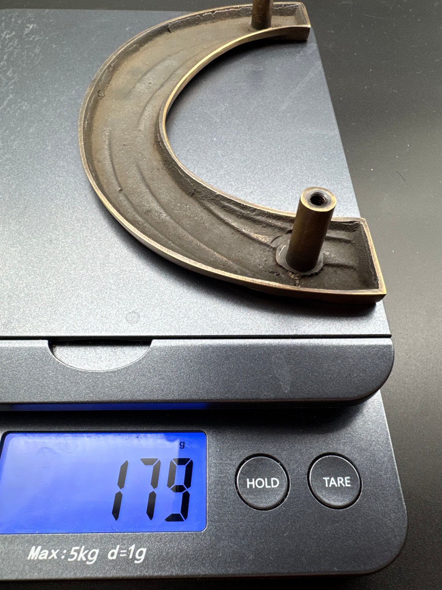 Semi Circle Brass Pull, 17cm