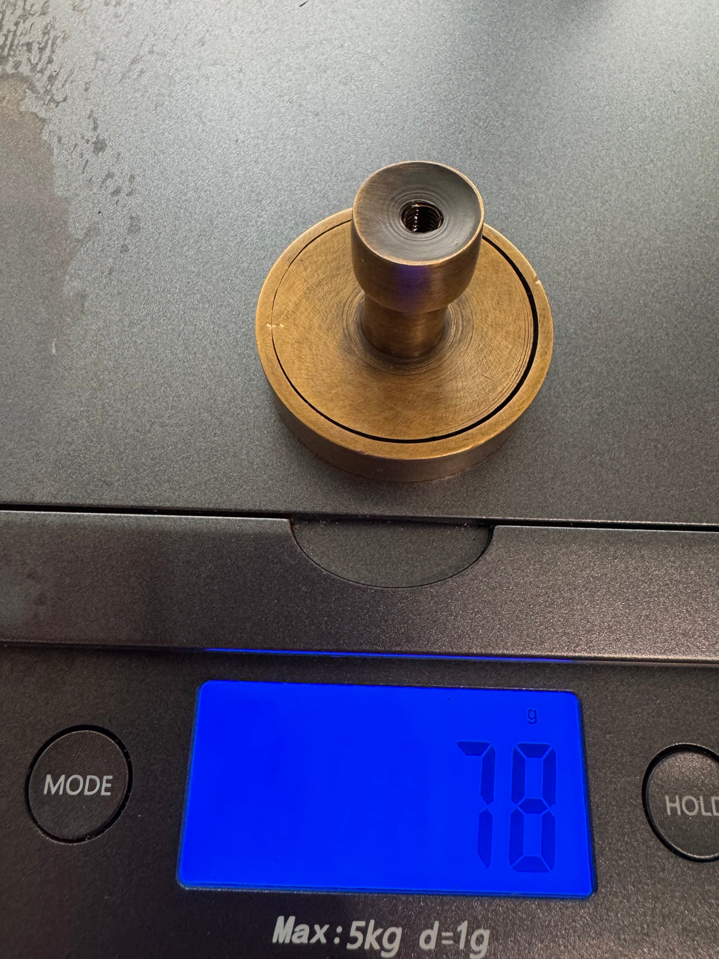 Flat Circle Brass Knob, 4cm