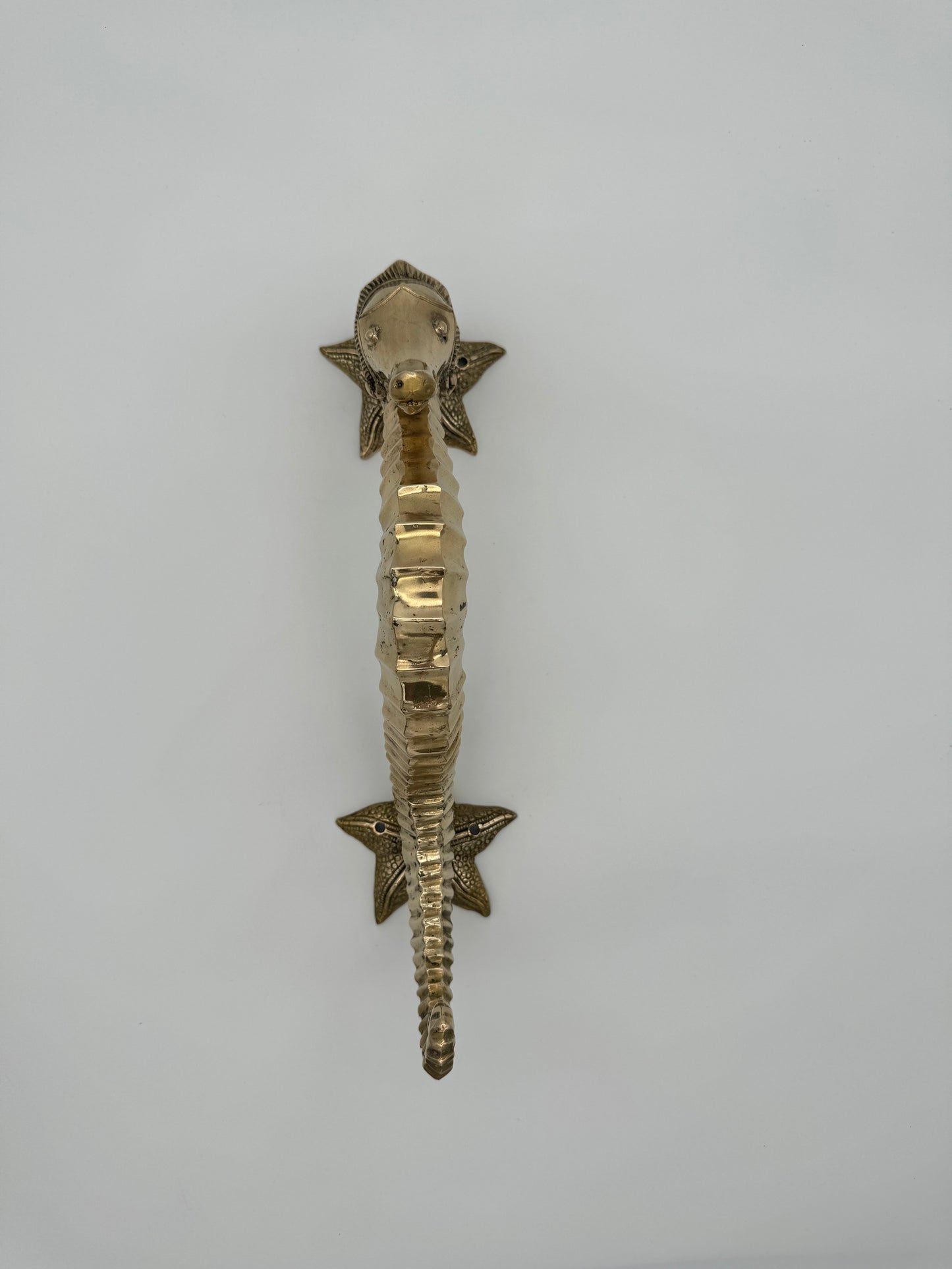 Sea horse door handle with star fish base 35cm