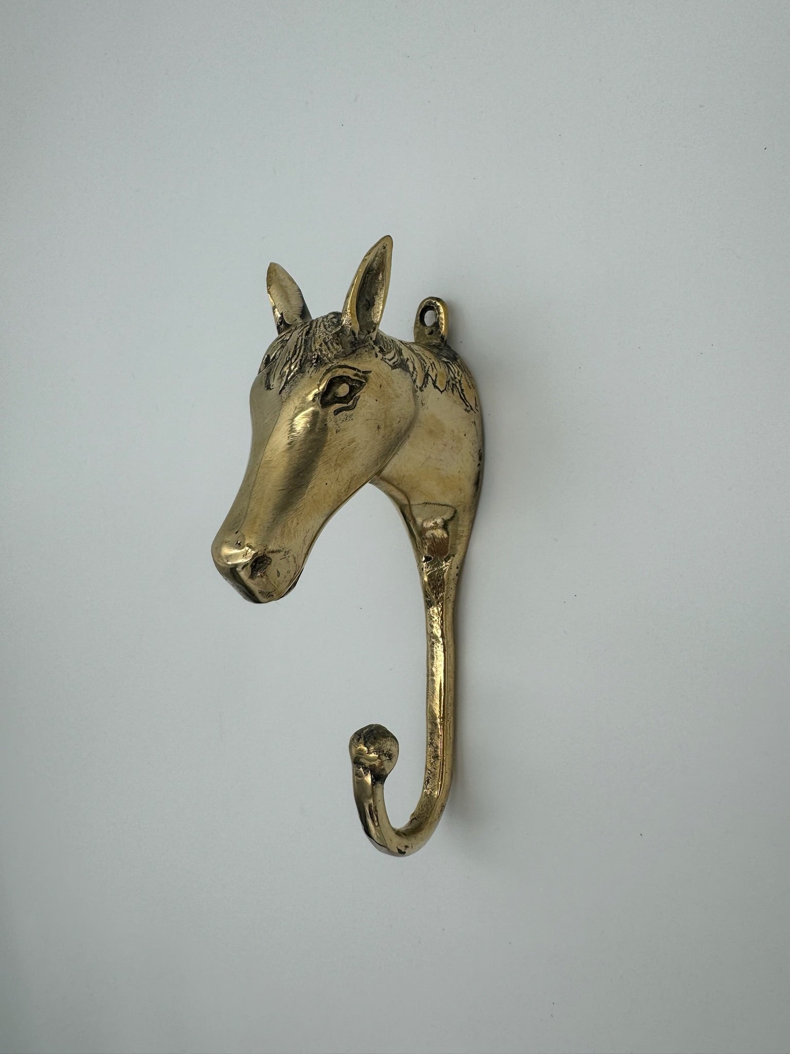 Vintage Brass Horse Head Coat Hook Towel Hook Wall Hook 