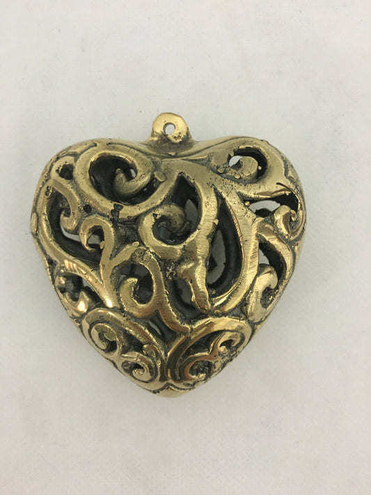 Heart Pendant with decorative scrolls