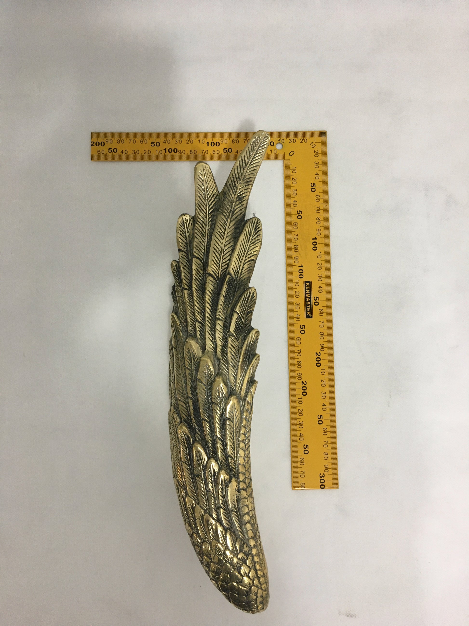 product image dimension 1 - Wing door handle - Handmade in bronze