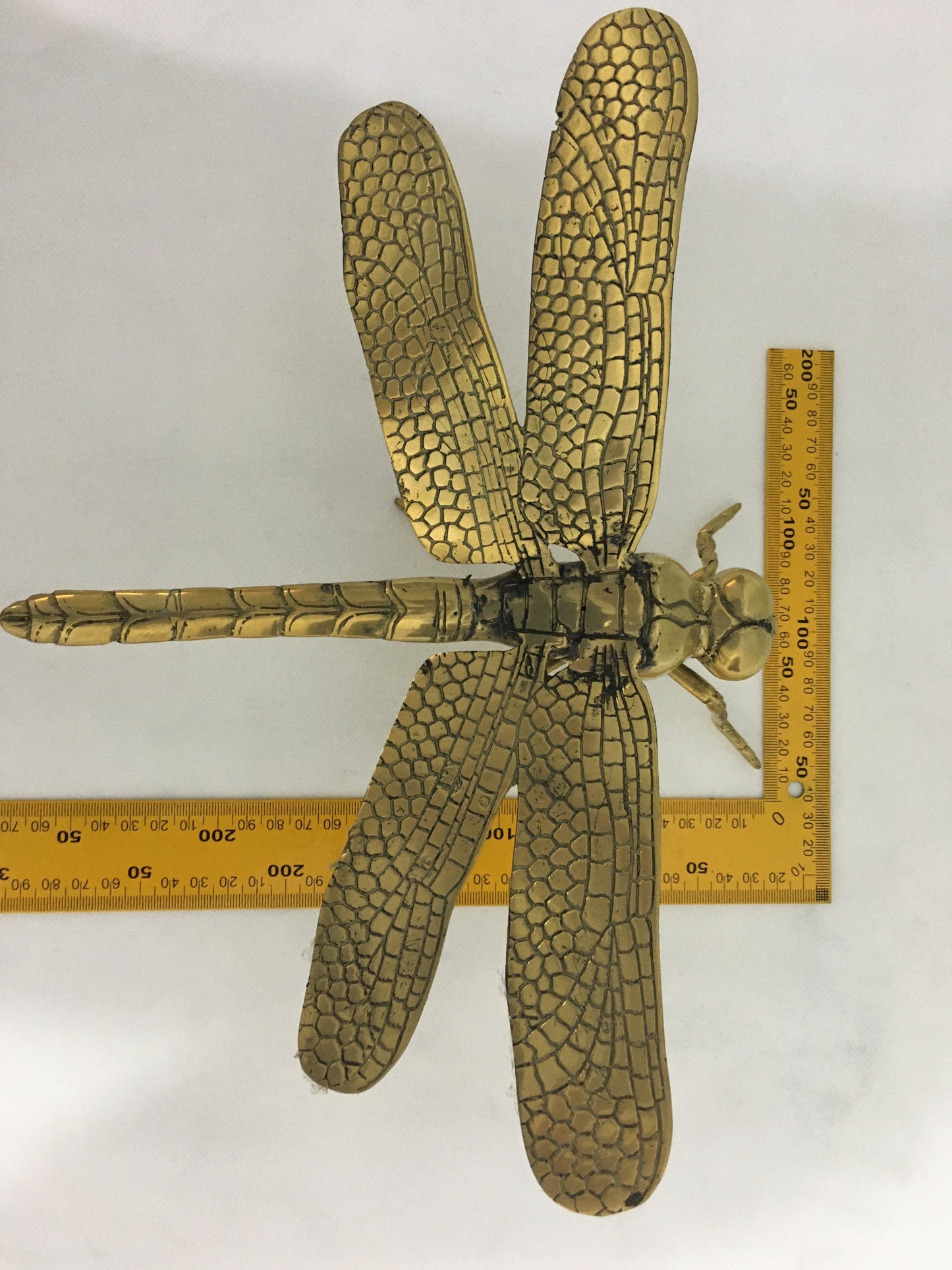 product image dimension 1 - Dragonfly statue (31cm) - Handmade in bronze