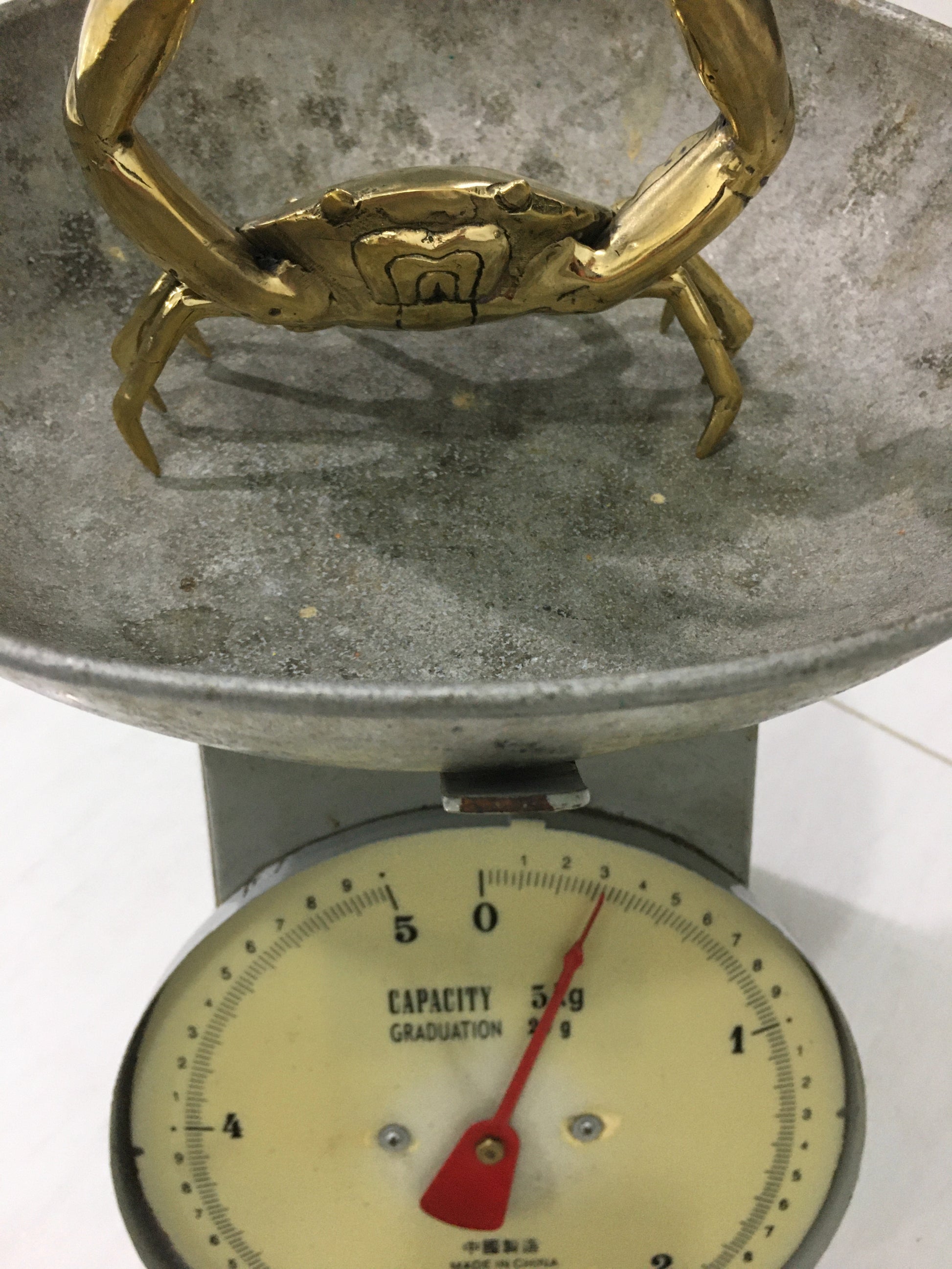 product image weight - Crab Statue (14cm) - Handmade in bronze