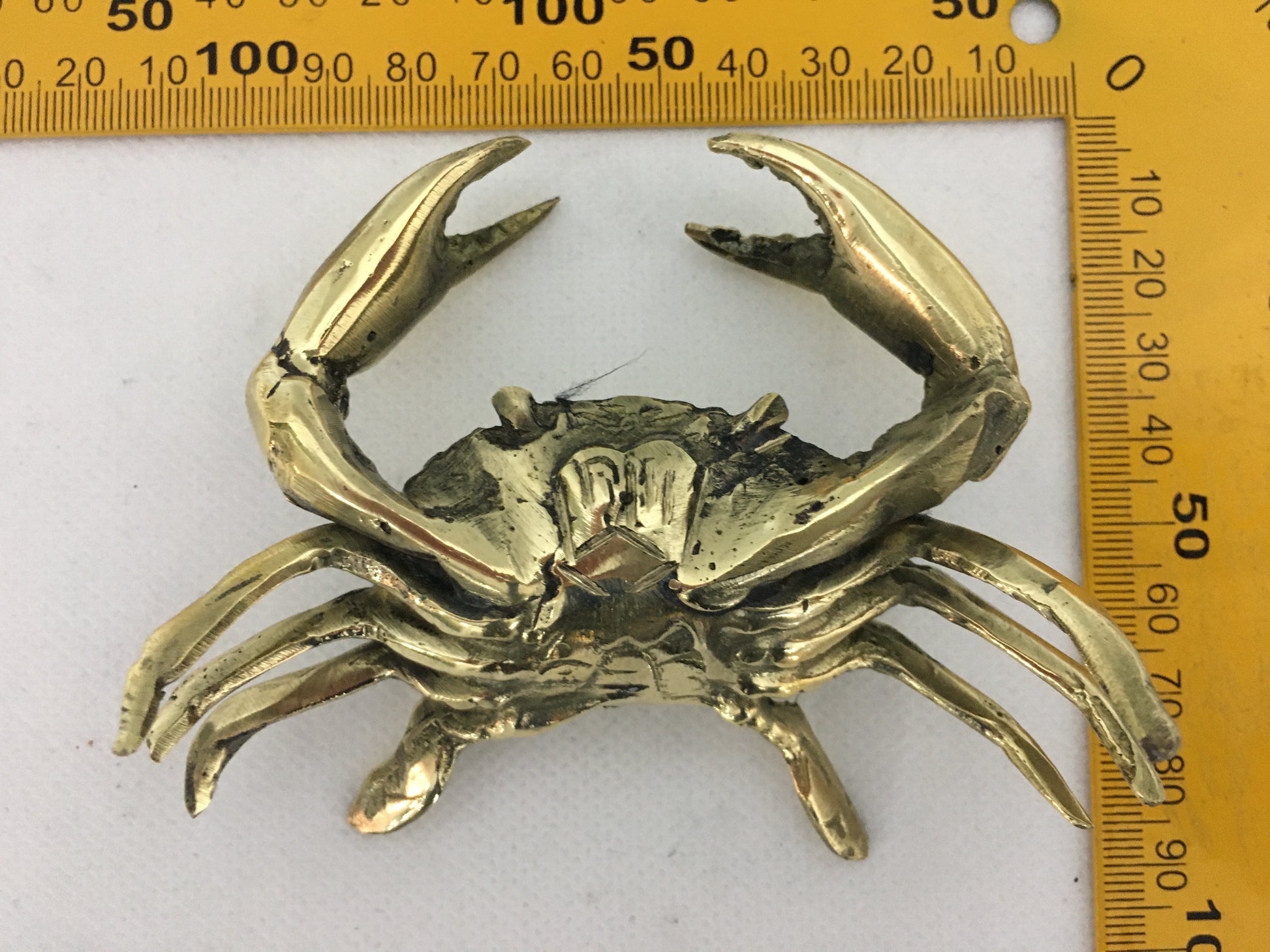 product image dimension 1 - Crab Statue (11cm) - Handmade in bronze