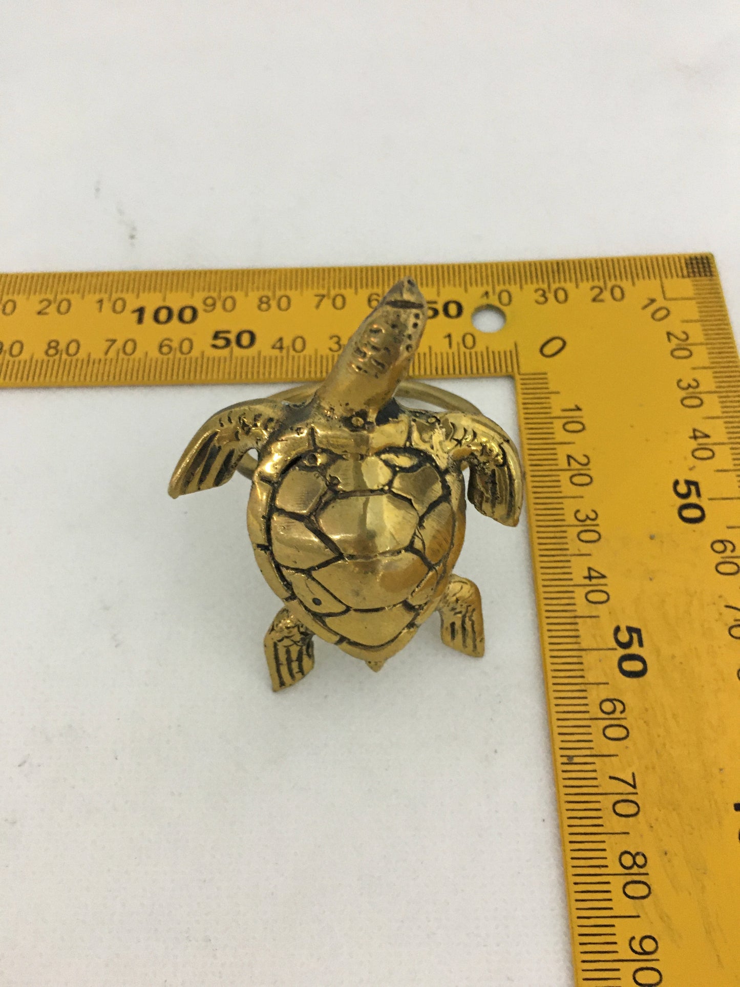 product image dimension 1 - Turtle Napkin Holder - Handmade in bronze