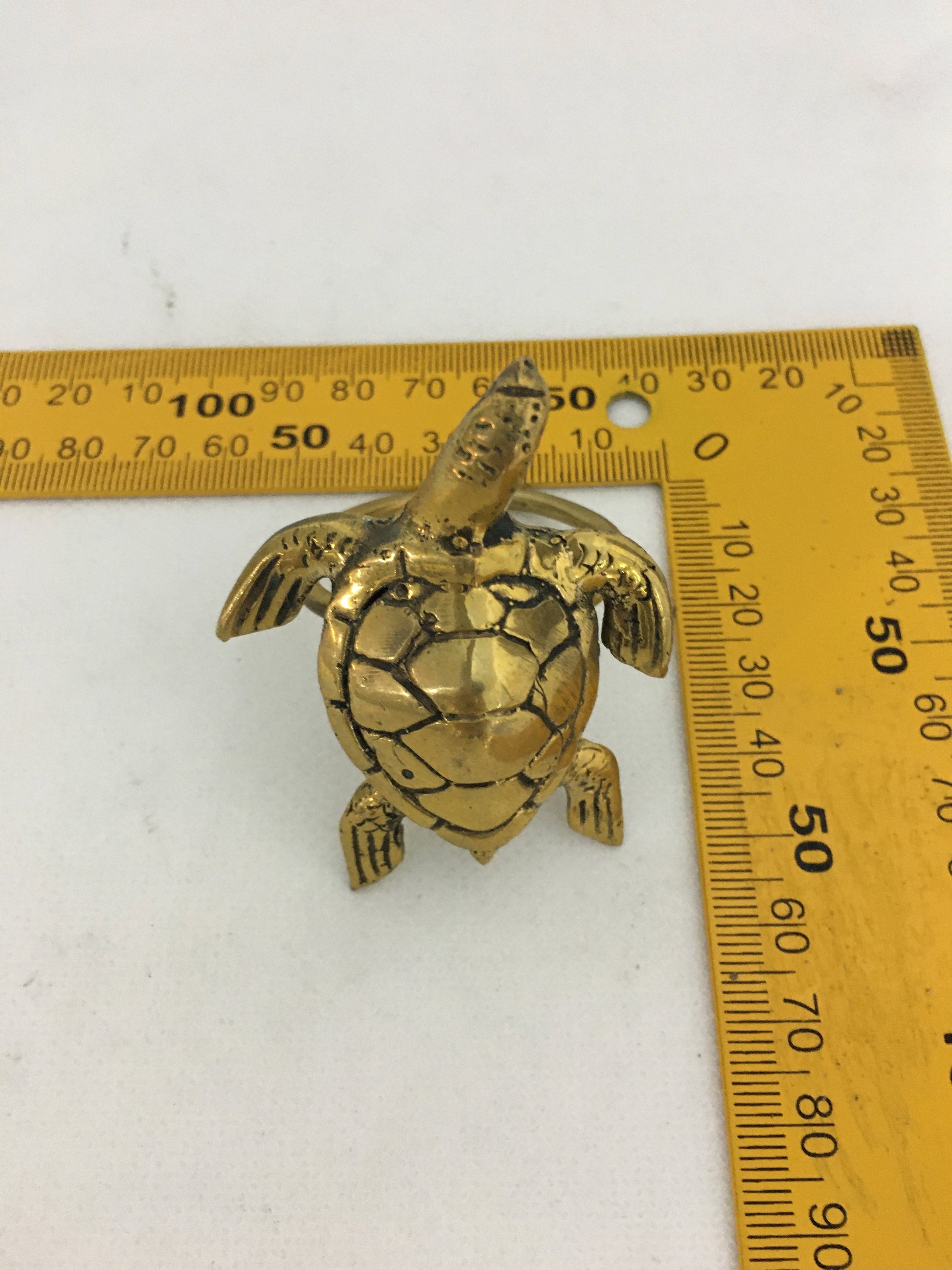 product image dimension 1 - Turtle Napkin Holder - Handmade in bronze