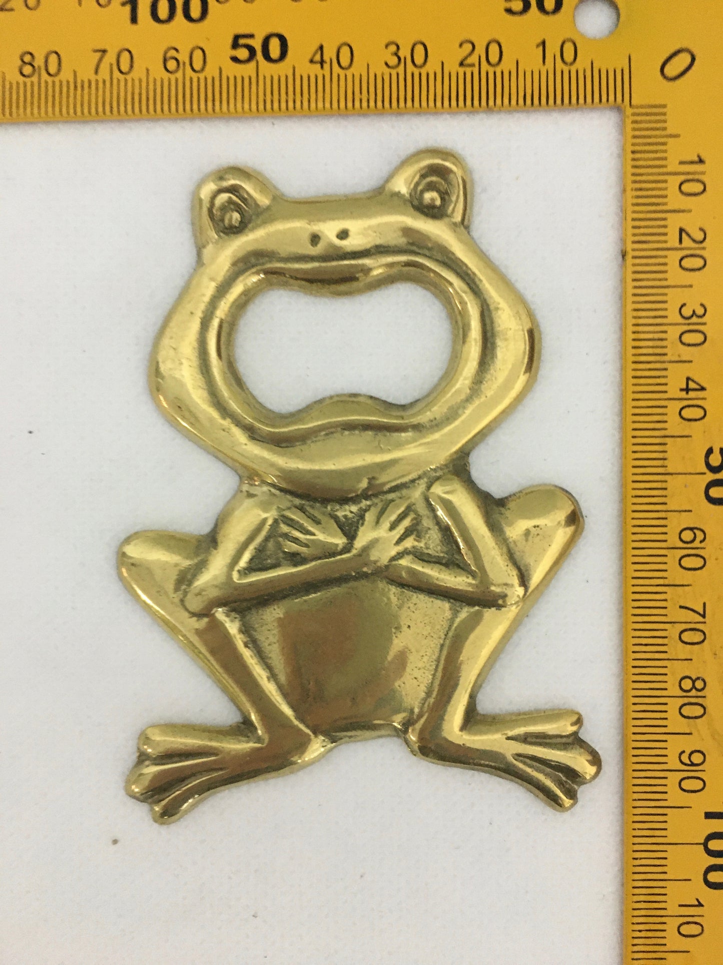 product image dimension 1 - Frog Bottle Opener - Handmade in bronze