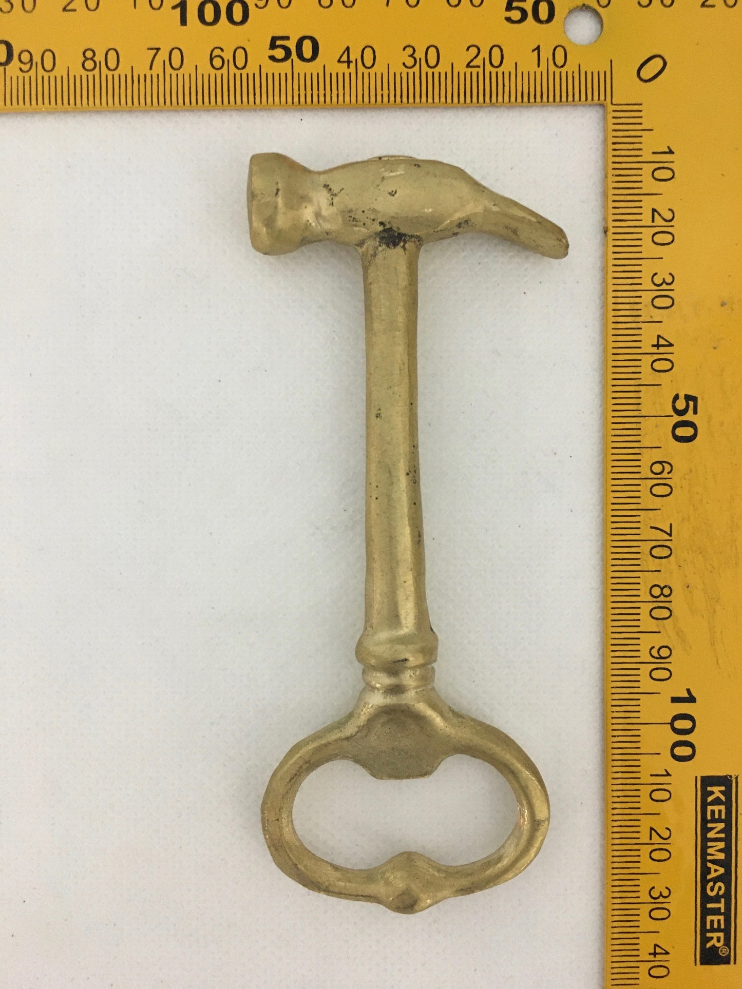 product image dimension 1 - Hammer Bottle Opener - Handmade in bronze