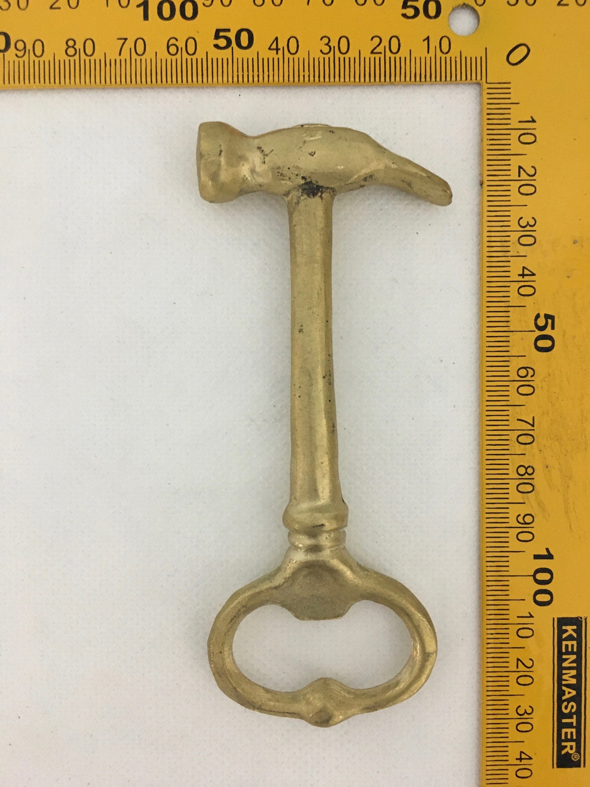 product image dimension 1 - Hammer Bottle Opener - Handmade in bronze
