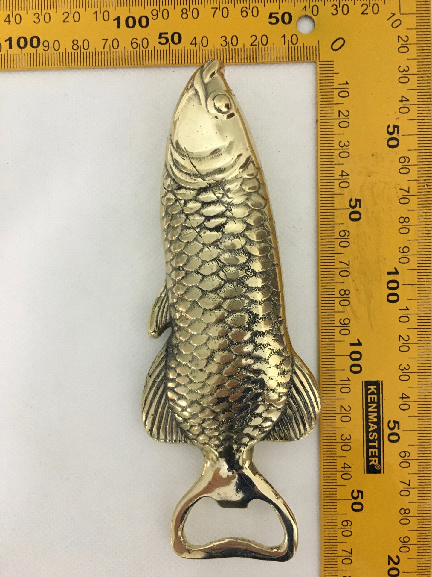 product image dimension 1 - Arowana Fish Bottle Opener - Handmade in bronze