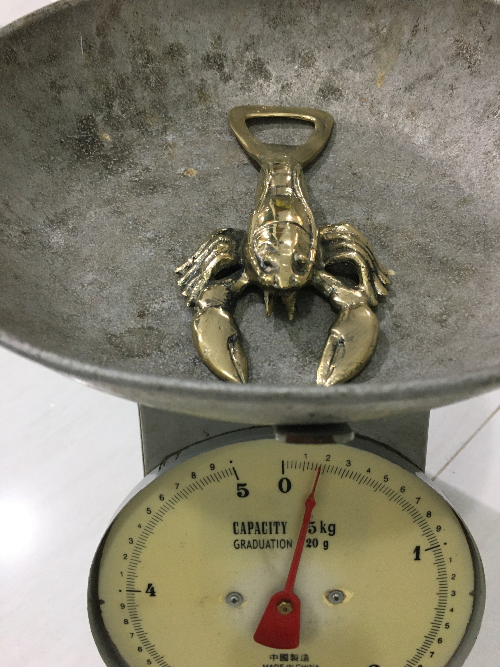 product image weight - Crawfish | Crayfish | Lobster Bottle Opener - Handmade in bronze