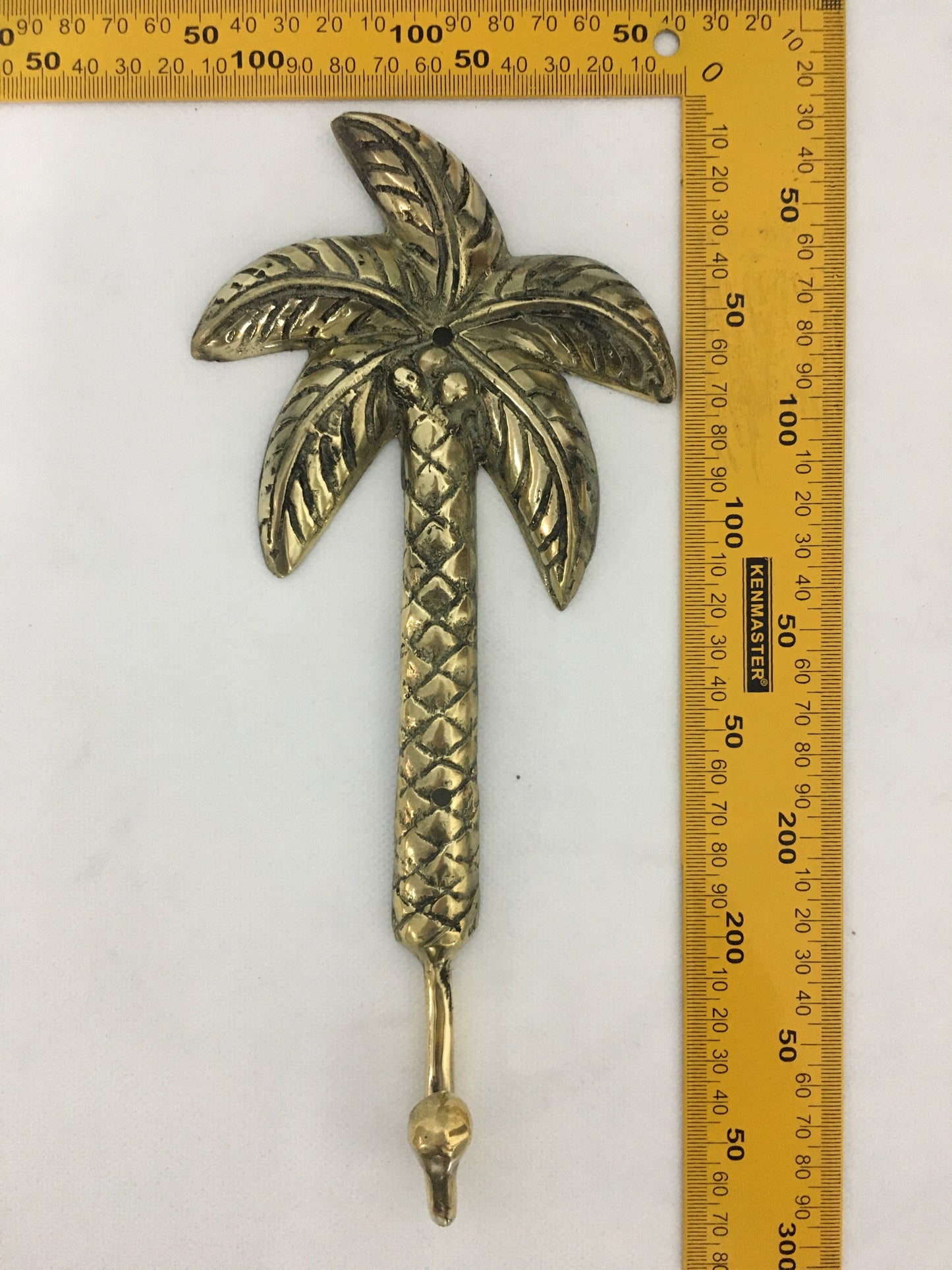 product image dimension 1 - Palm Clothes | Towel | Robe Hook - Handmade in bronze