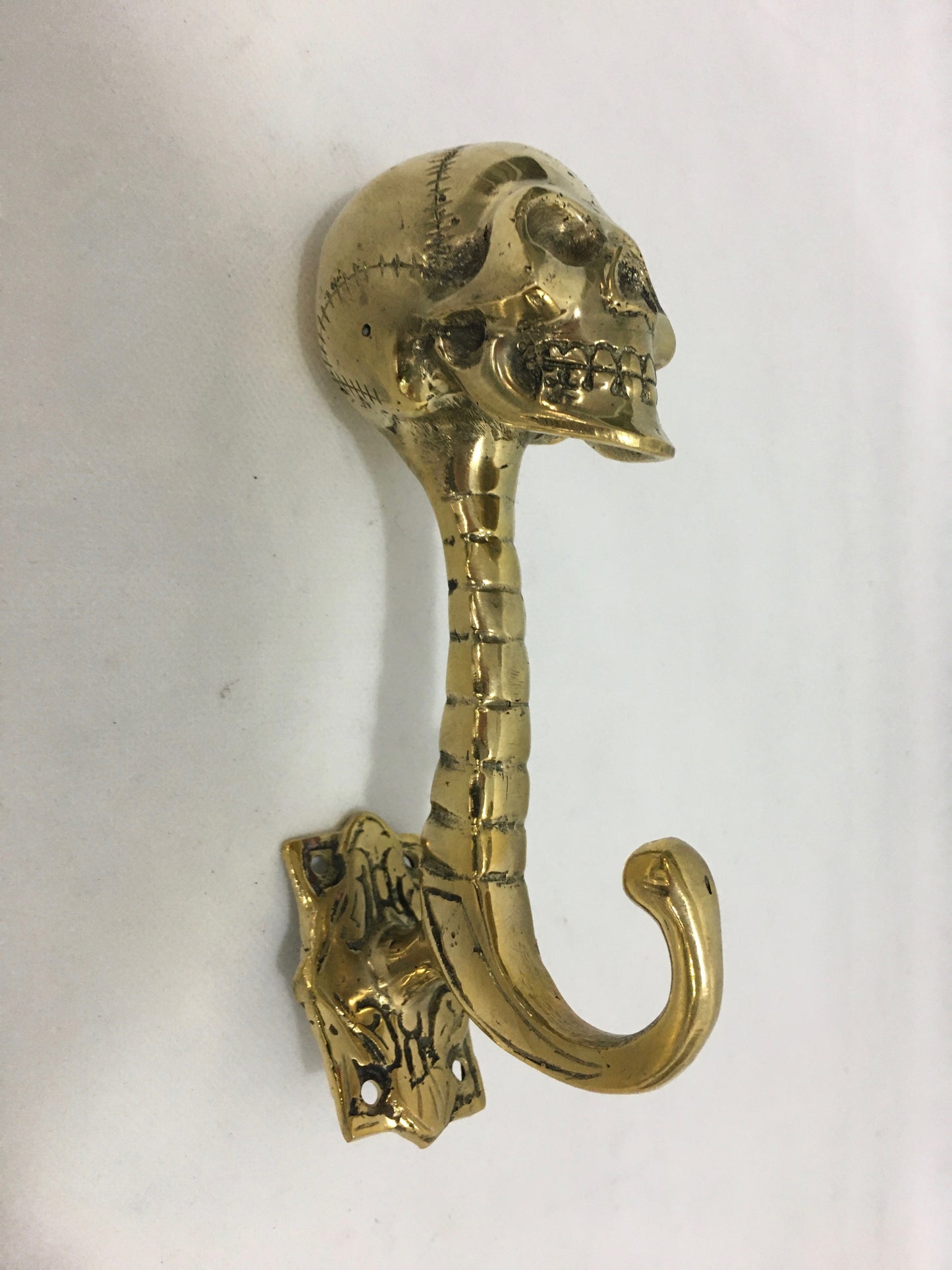 product image hero 2 - Skull Clothes | Towel | Robe Hook - Handmade in bronze
