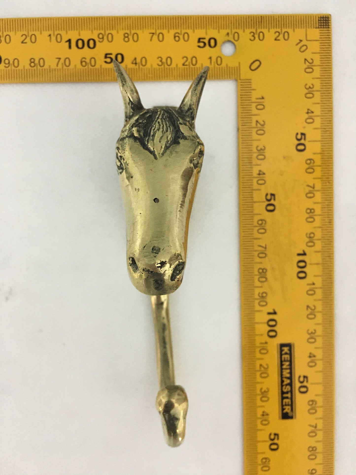 product image dimension 1 - Horse Clothes, Towel, Robe Hook - Handmade in bronze