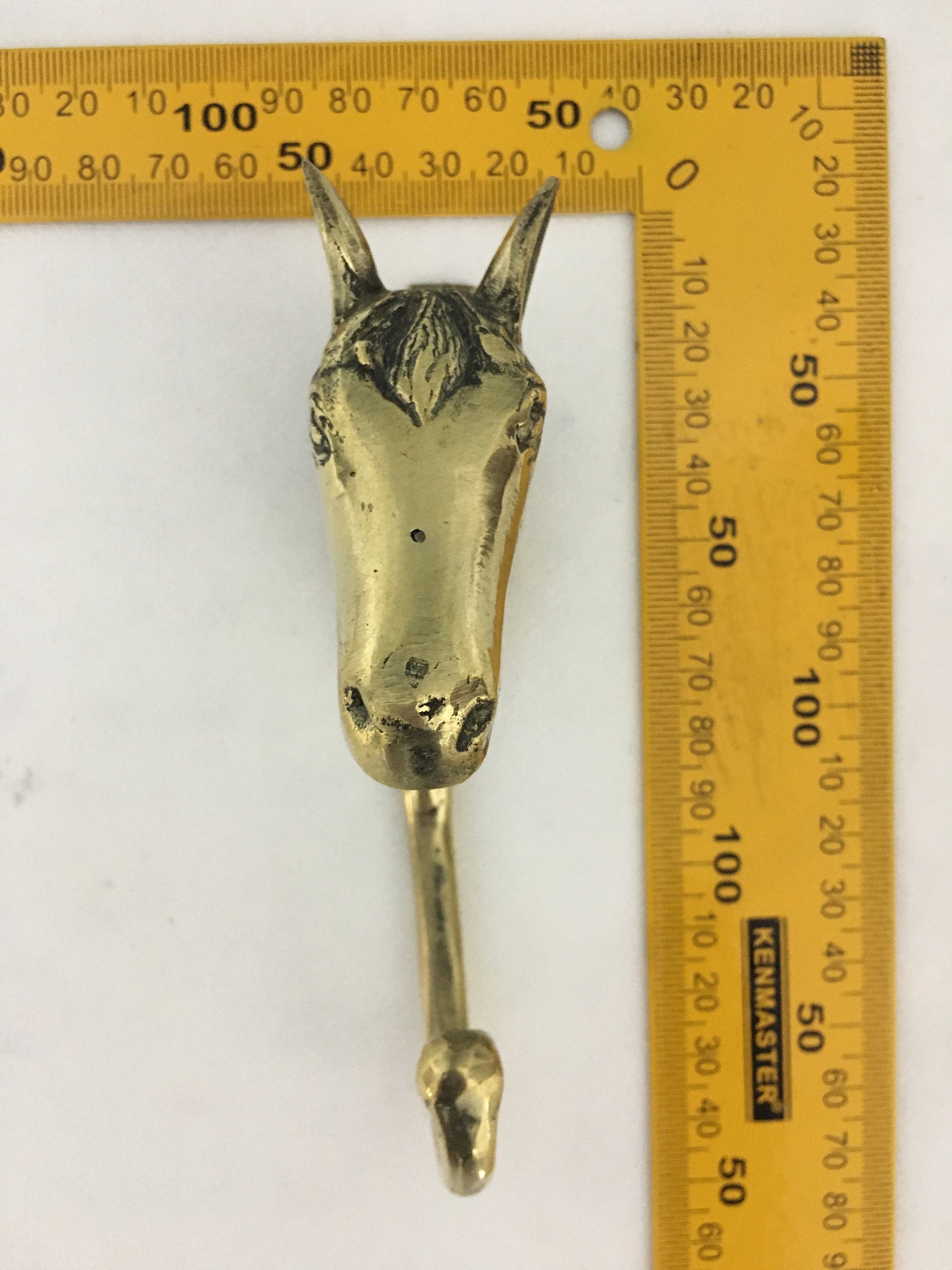 product image dimension 1 - Horse Clothes, Towel, Robe Hook - Handmade in bronze