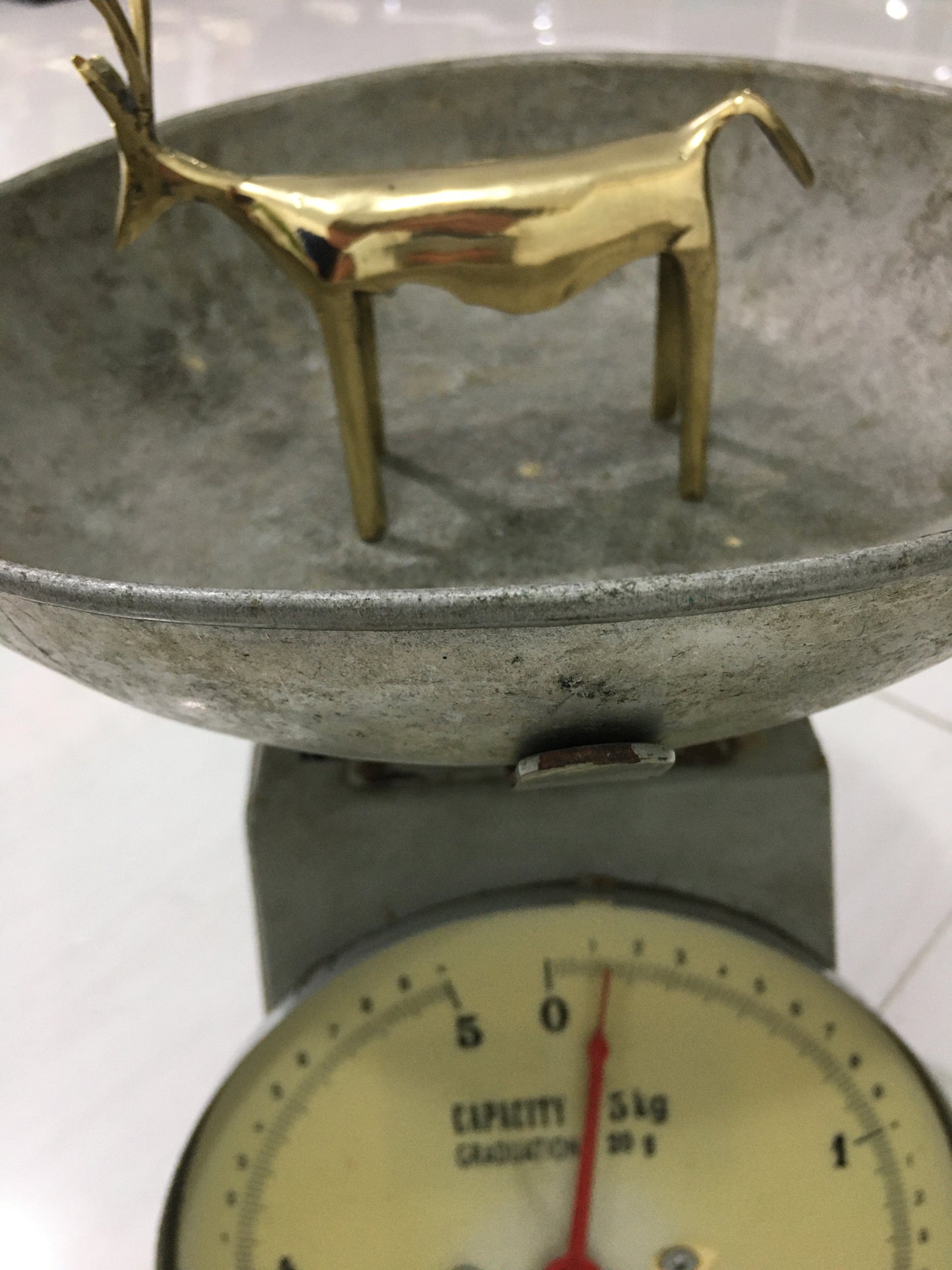 product image weight - Reindeer Ornament Modern/Minimalist - Handmade in bronze
