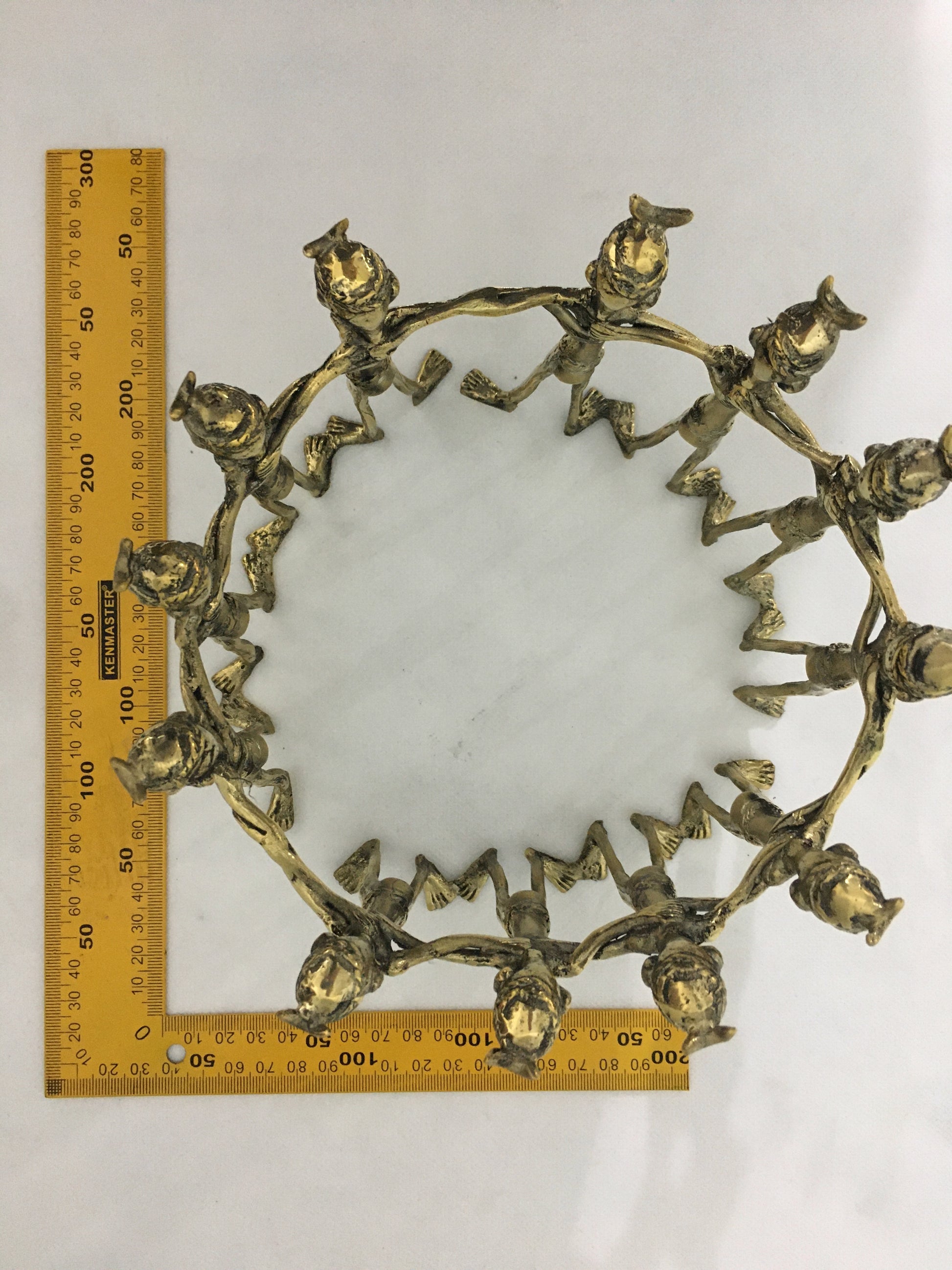 product image dimension 1 - 12 Men Linking Arms in a Circle - Handmade in bronze
