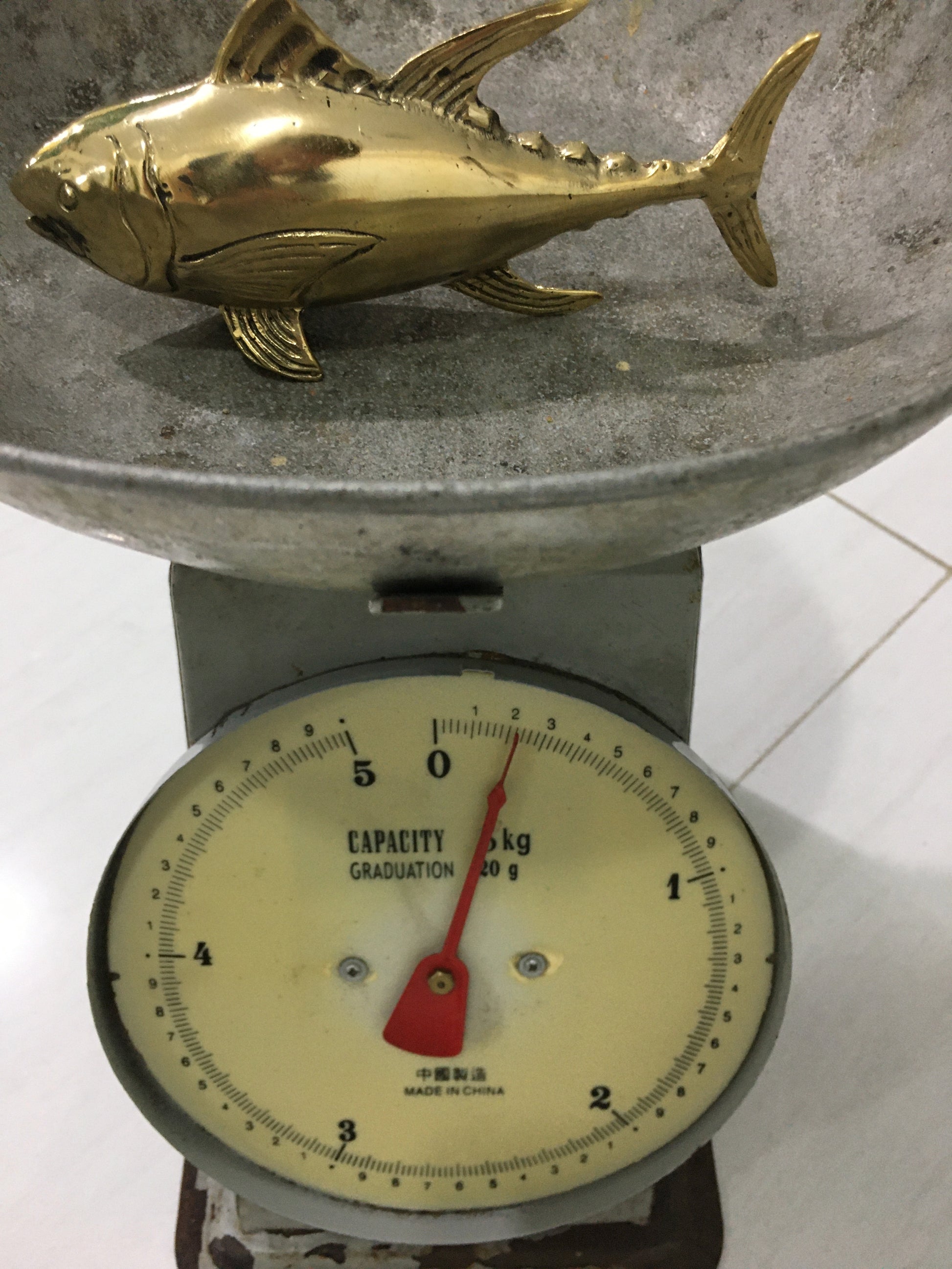 product image weight - Tuna (small 15cm) - Handmade in bronze