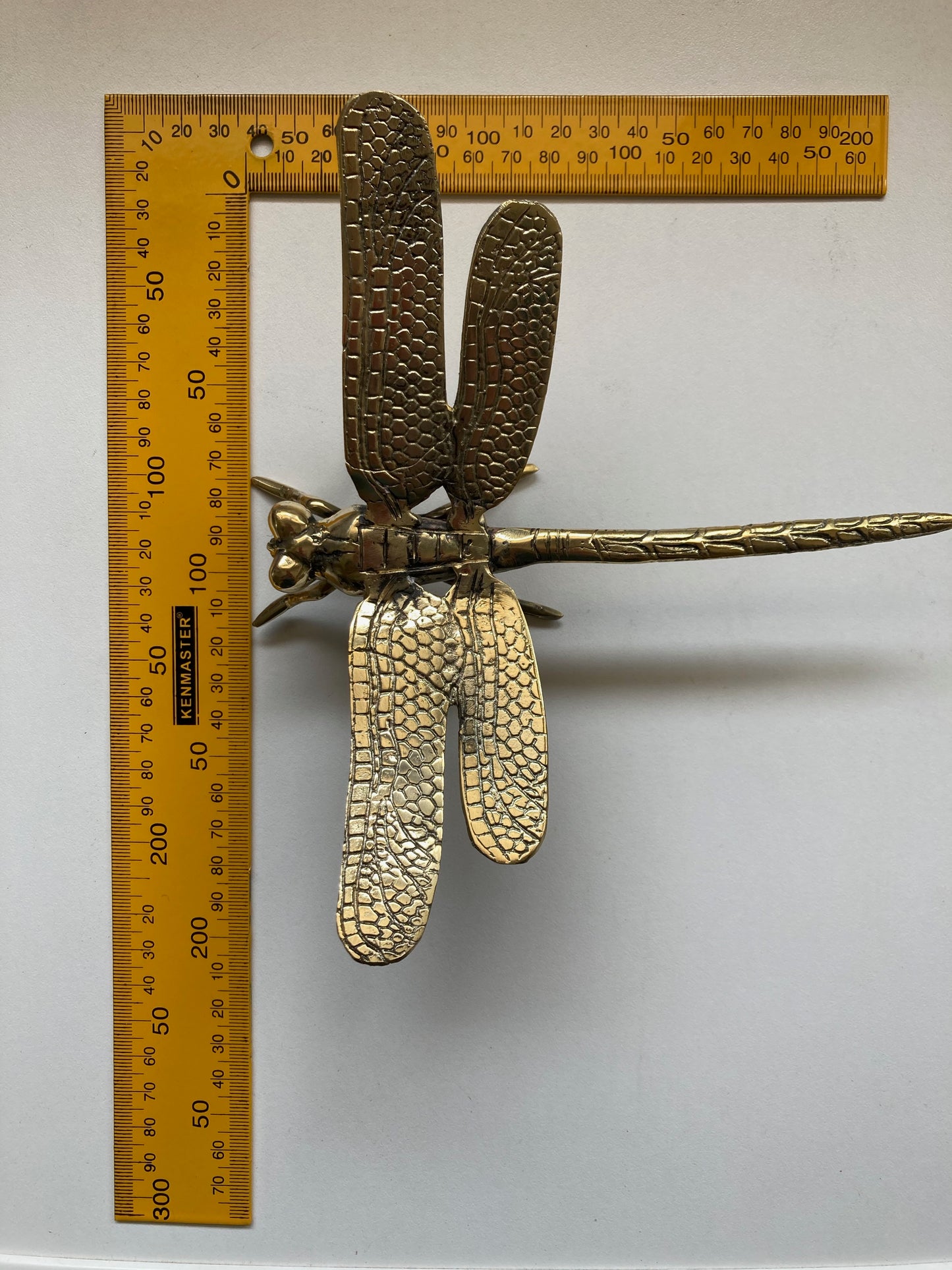 product image dimension 1 - Dragonfly statue (18cm) - Handmade in bronze